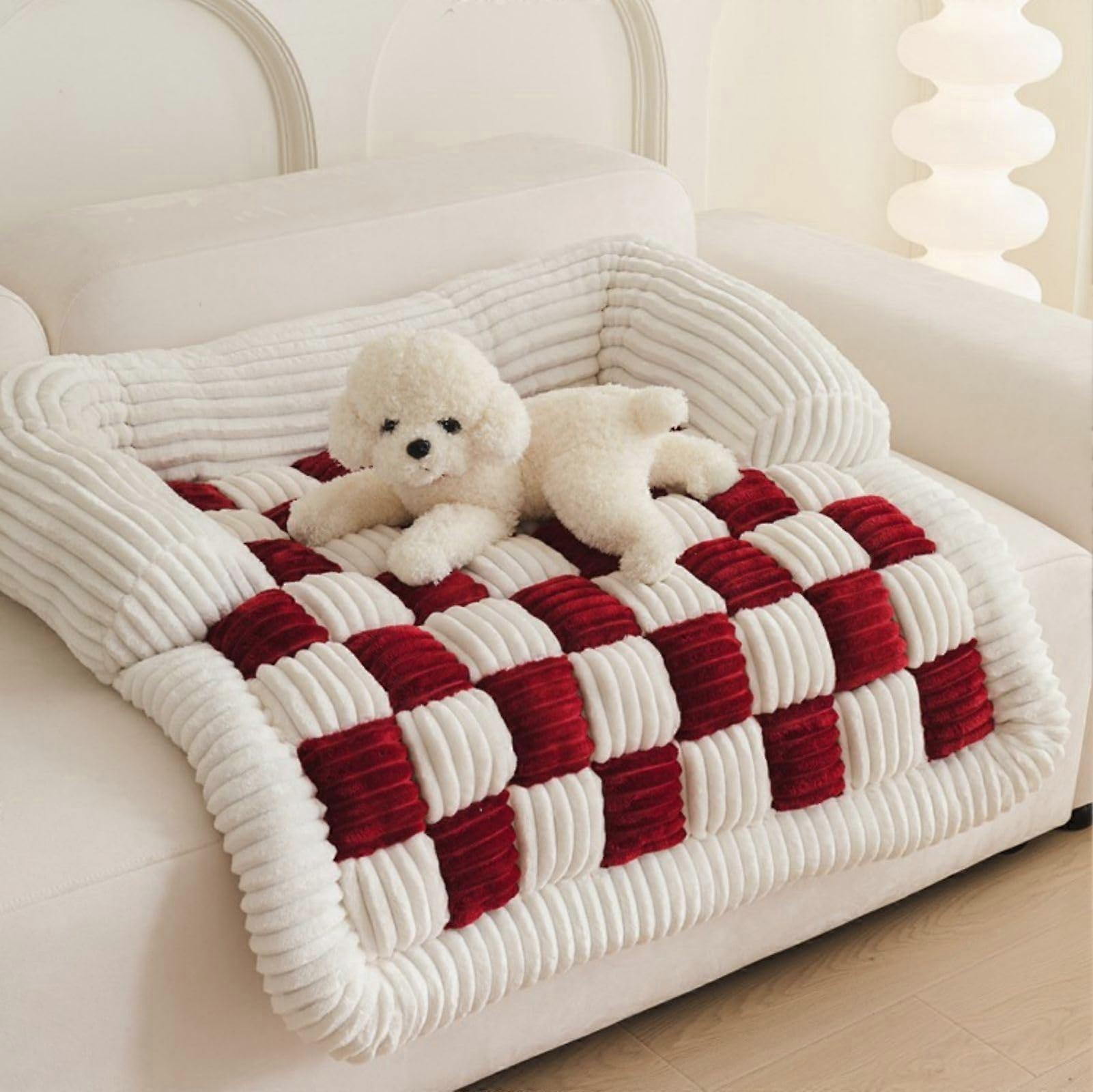 Calming dog sofa bed mat, for sofa couch cover fuzzy, plush fuzzy dog bed sofa protector, fuzzy pet couch covers Ref: 1382