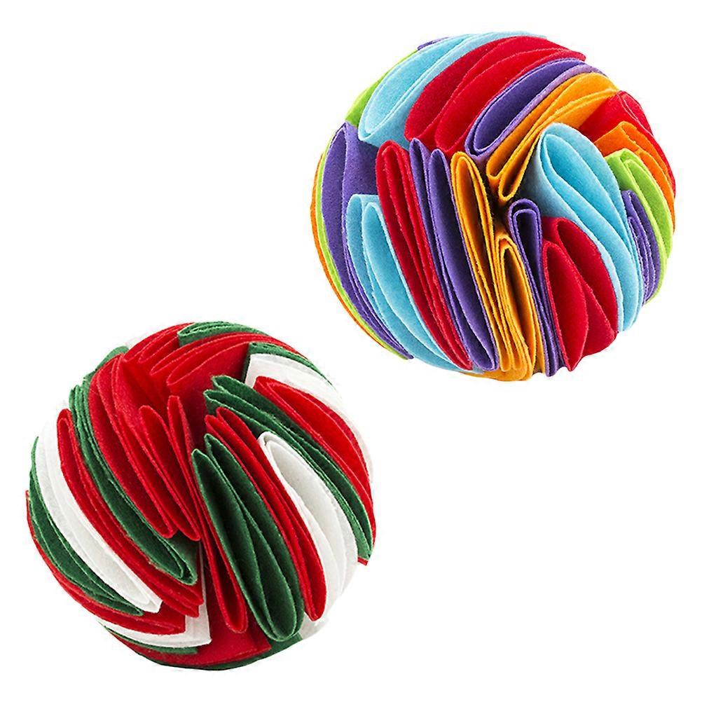 Pet Snuffle Balls Interactive Slow Feeder Chew Toy for Dogs & Puppies to Improve Scent Skills and Mental Stimulation