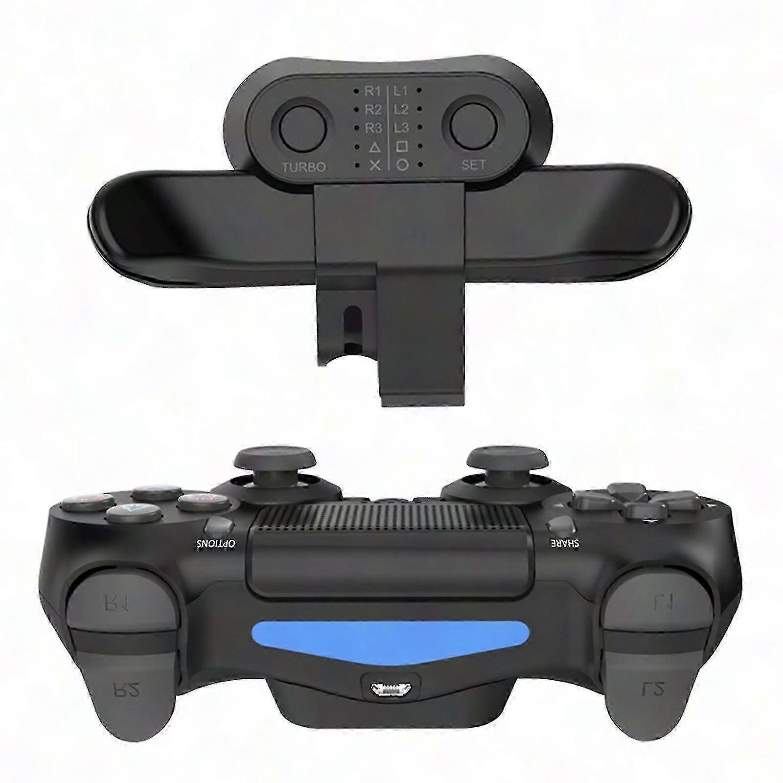 DualShock 4 Back Button Adapter with Turbo, Custom Mapping & Audio Port for Enhanced FPS Gaming - Black