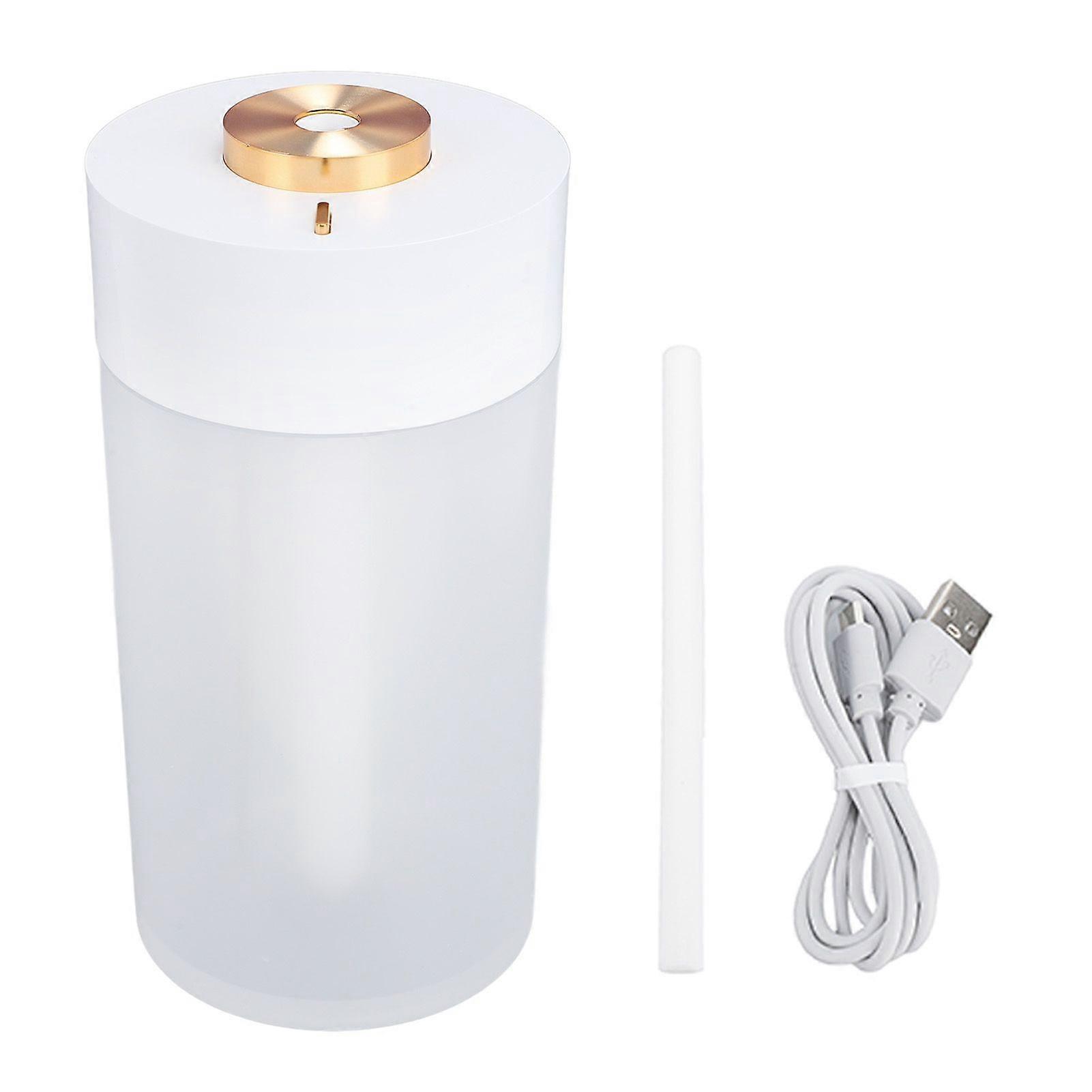 Desktop Humidifier 350ml Water Tank Continuous Intermittent Spray Anti Dry Burning Quiet USB Humidifier with Night Light White YMHC