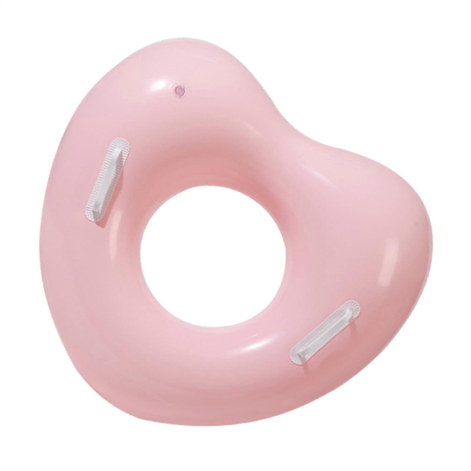 Inflatable Heart Pool Float Romantic Pink Flamingo Style for Pool and Photo Props