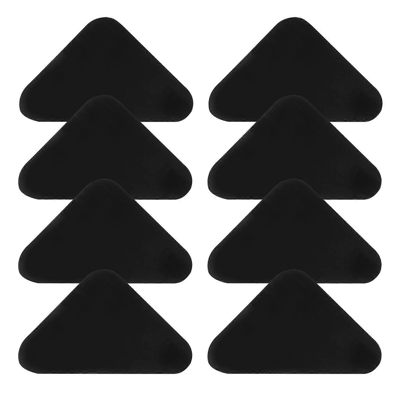 Black Reusable Carpet Gripper for Home Use Suitable for Most Floors 8 Pcs Non Slip Rug Stickers