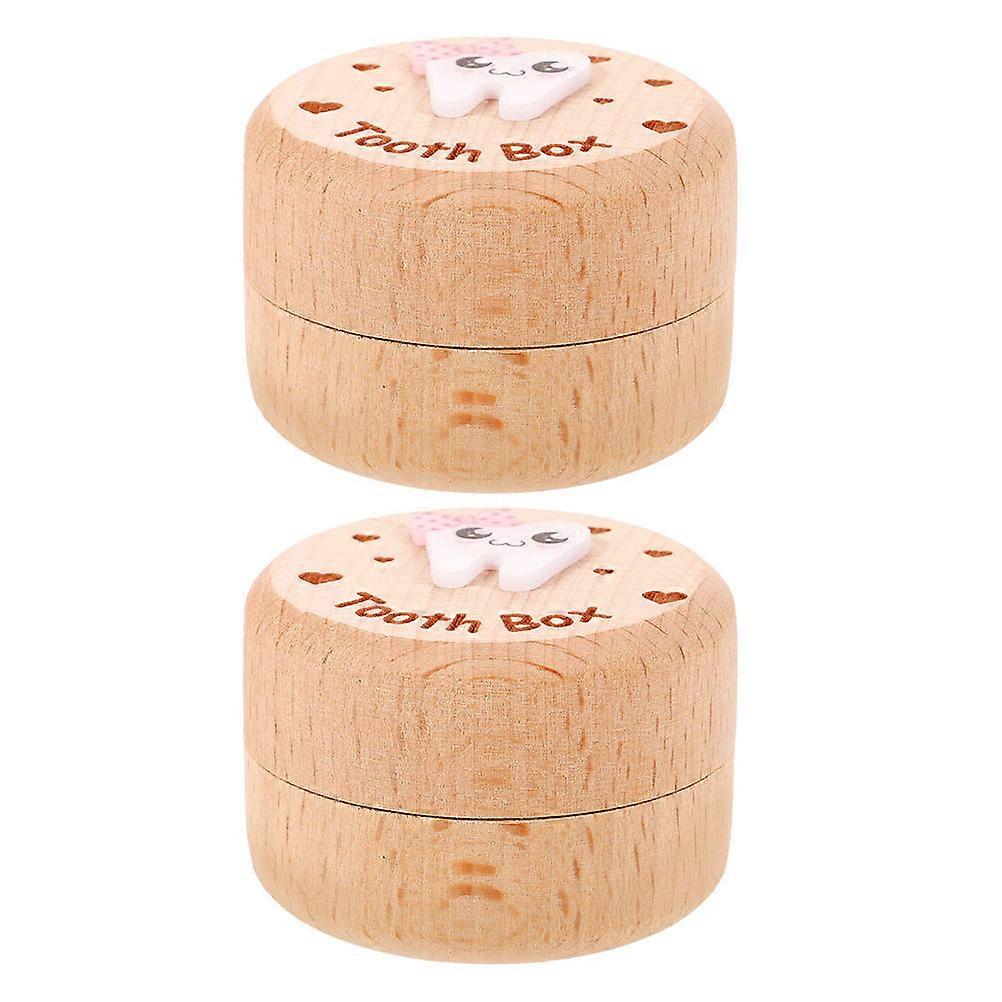 Here's a polished and professional product description based on your input:
**2pcs Wooden Tooth Collection Boxes – Minimalist Keepsake Boxes for