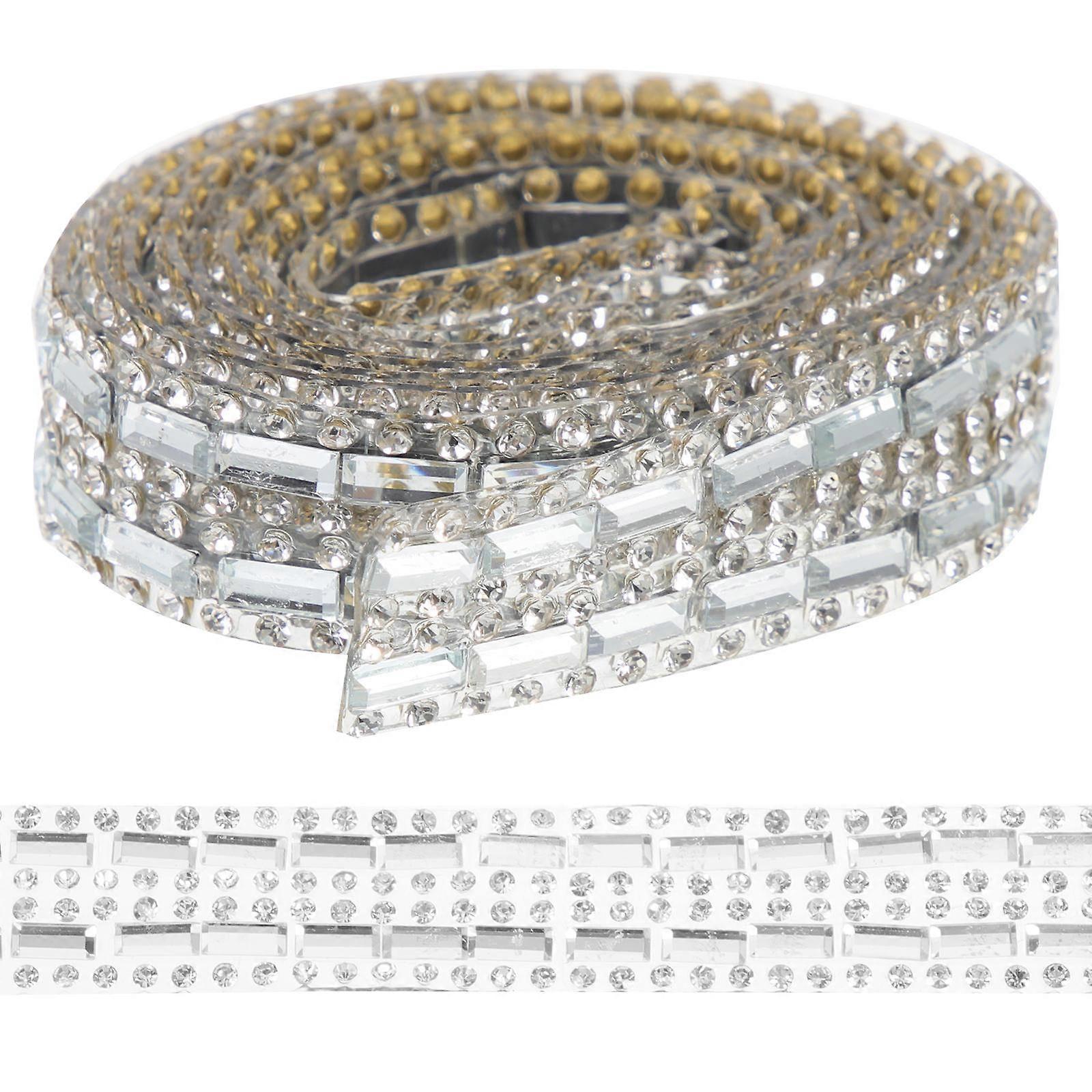 Rhinestone Adhesive Sheets Clear Rhinestone Stickers Self Adhesive Craft Supply Birthday Decorations Wear-Resistant 1 Roll