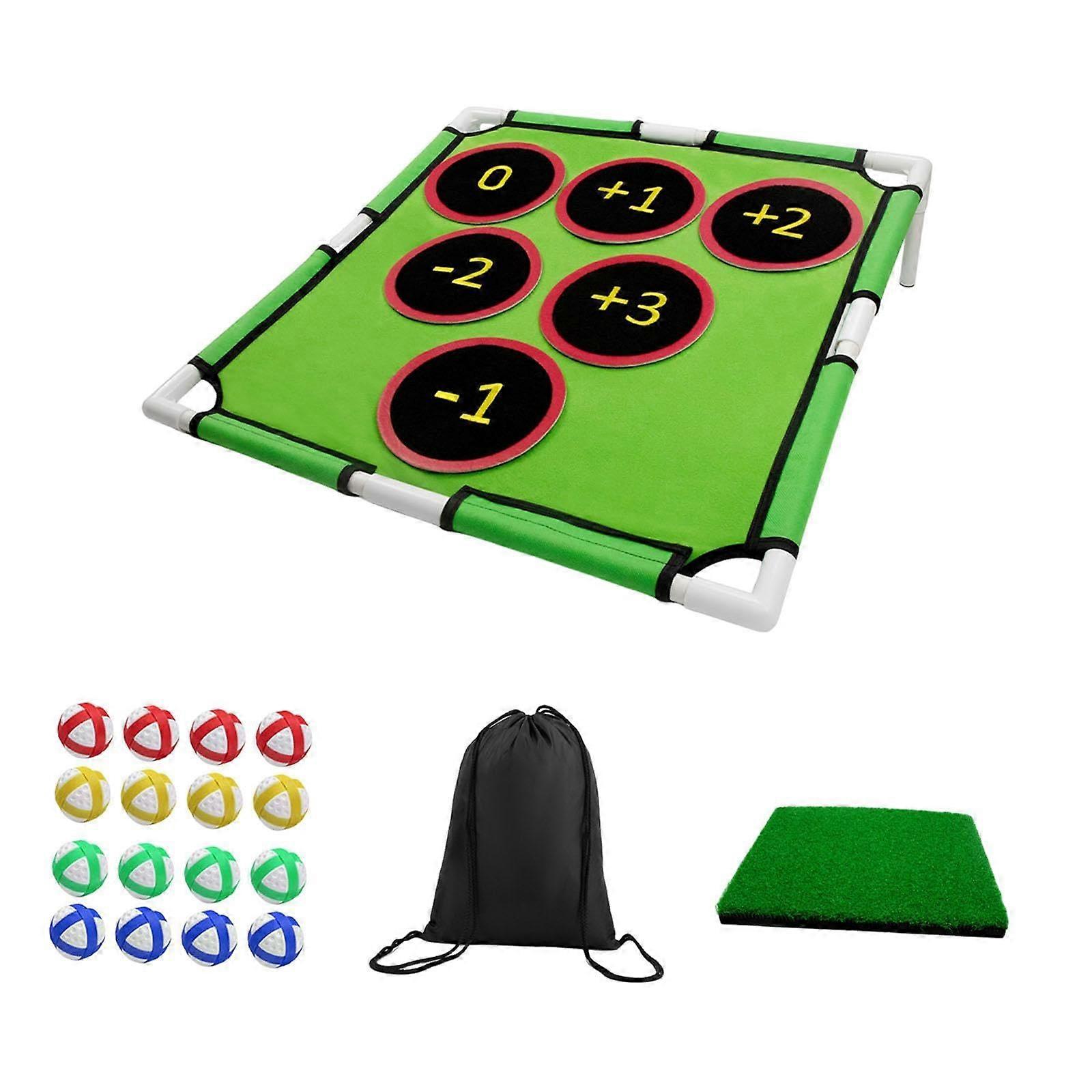 Golf Chipping Game With Putting Mat, Easy Assembly, Outdoor Yard Game For Adults And Parties, For Beach Golfers