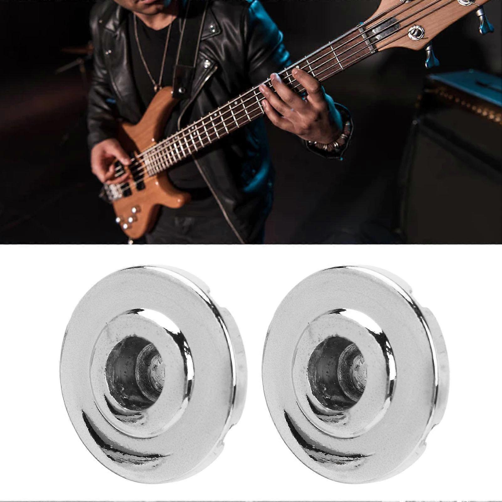 Round Electric Bass String Retainer Friction Reducing Robust Decorative Electric Bass String Tree Silver 