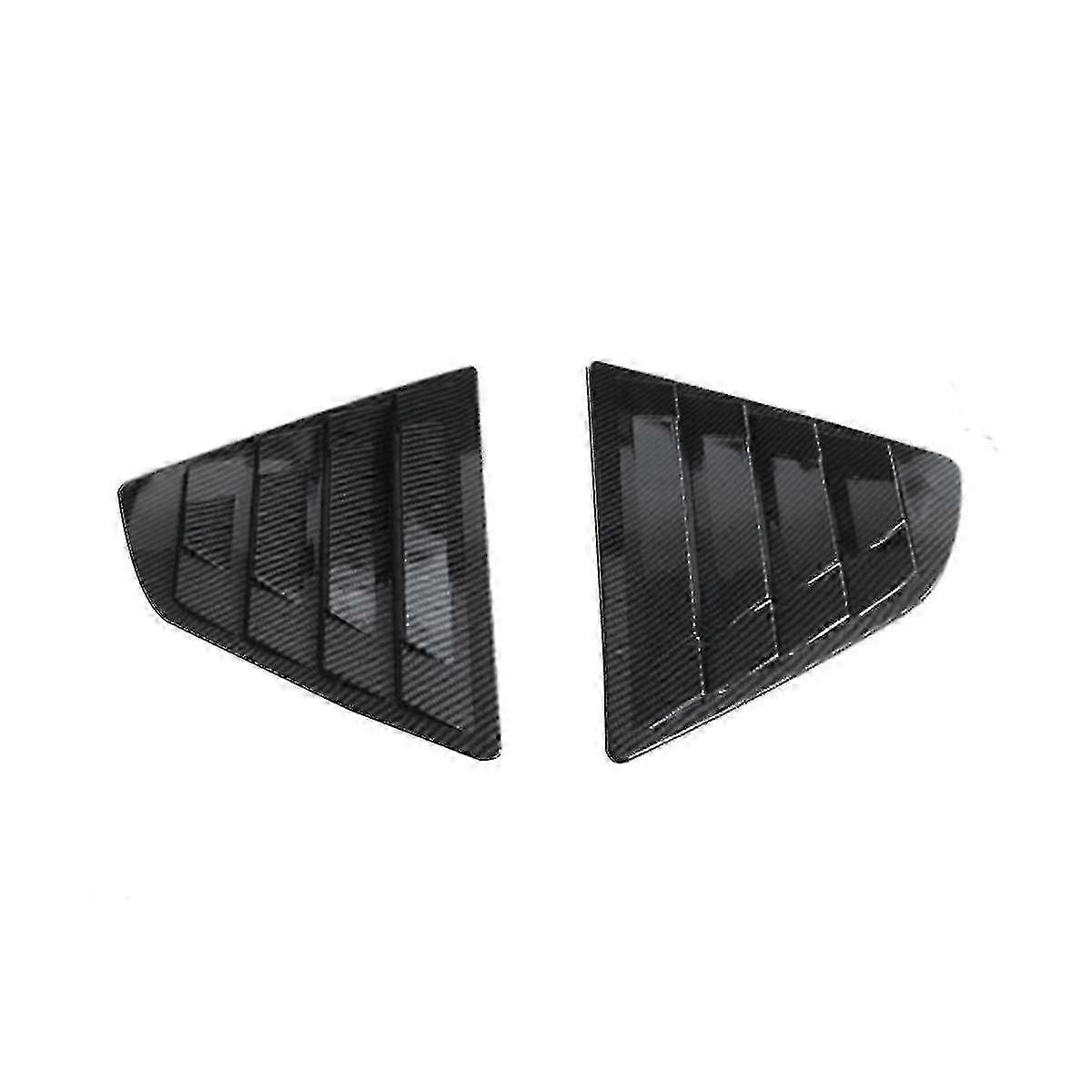 1 Pair Rear Window Side Shutter Cover Trim Stickers for Sedan 8th 2018-2023 - Decorative Vent Scoop Accents