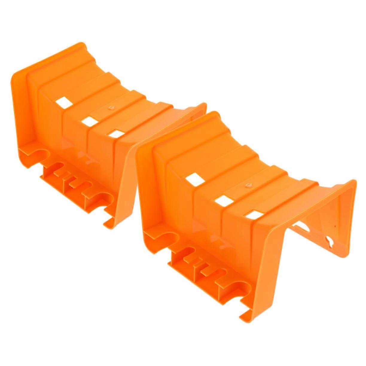 2 Stück Schlauchhalter Gartenschlauchhalterung Wasserschlauchhalter Orange PP Strapazierfähig Wandmontage 10m 15m