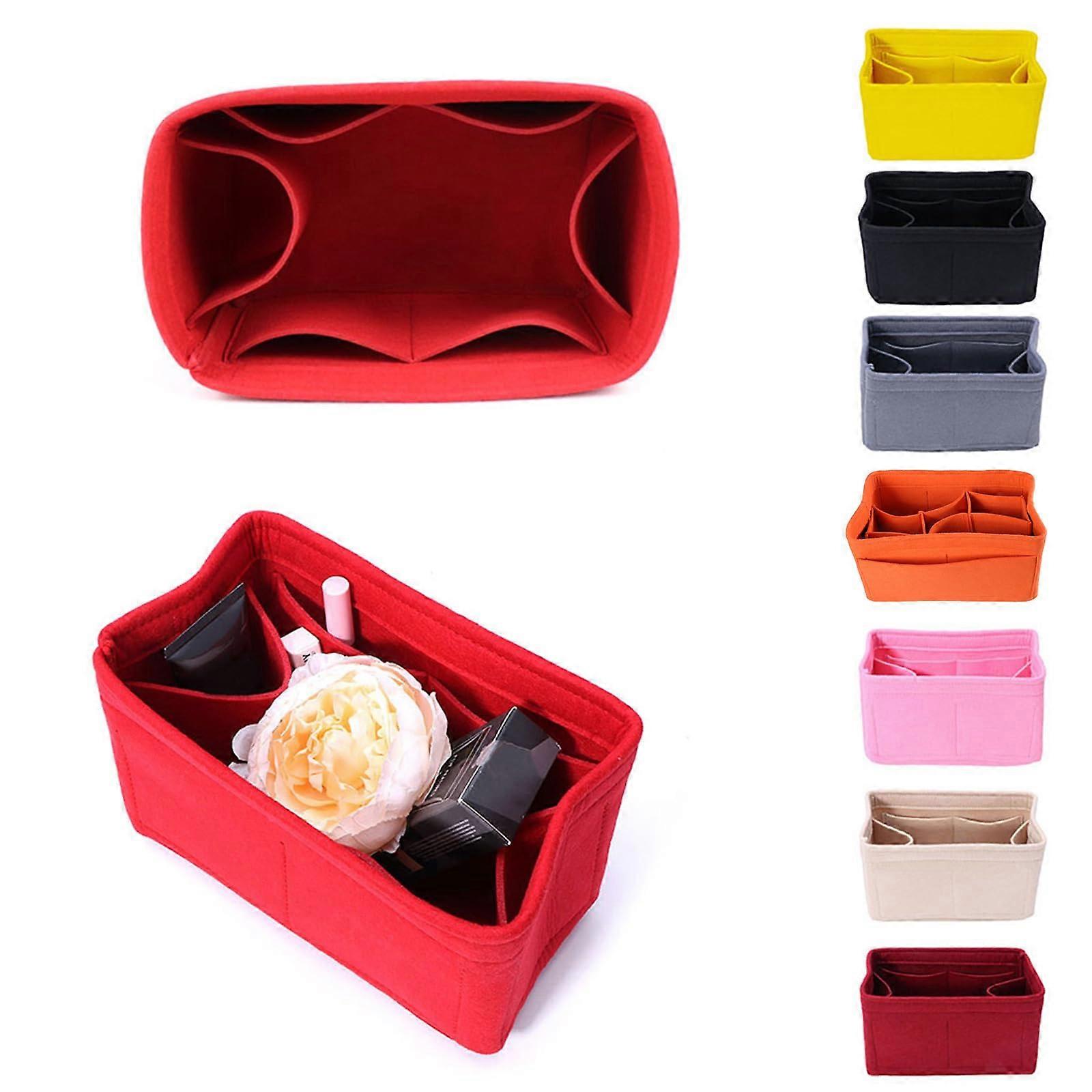 Modische Taschen Filzeinsatz-Tasche für Make-up, Tragbare Kosmetik-Handtasche, Reise-Geldbörse in mehreren Farben
