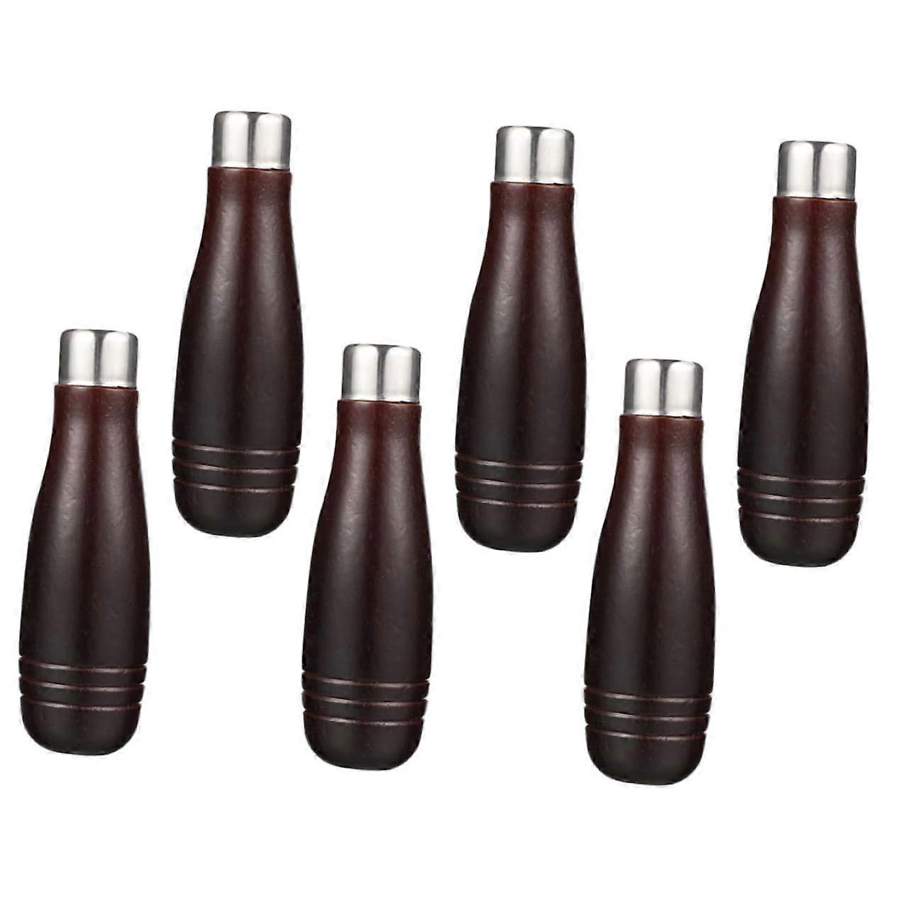 Accessories for 6 File Handles - Odourless Metal and Wooden File Parts, Rasp Handle, Needle File Attachment Tools