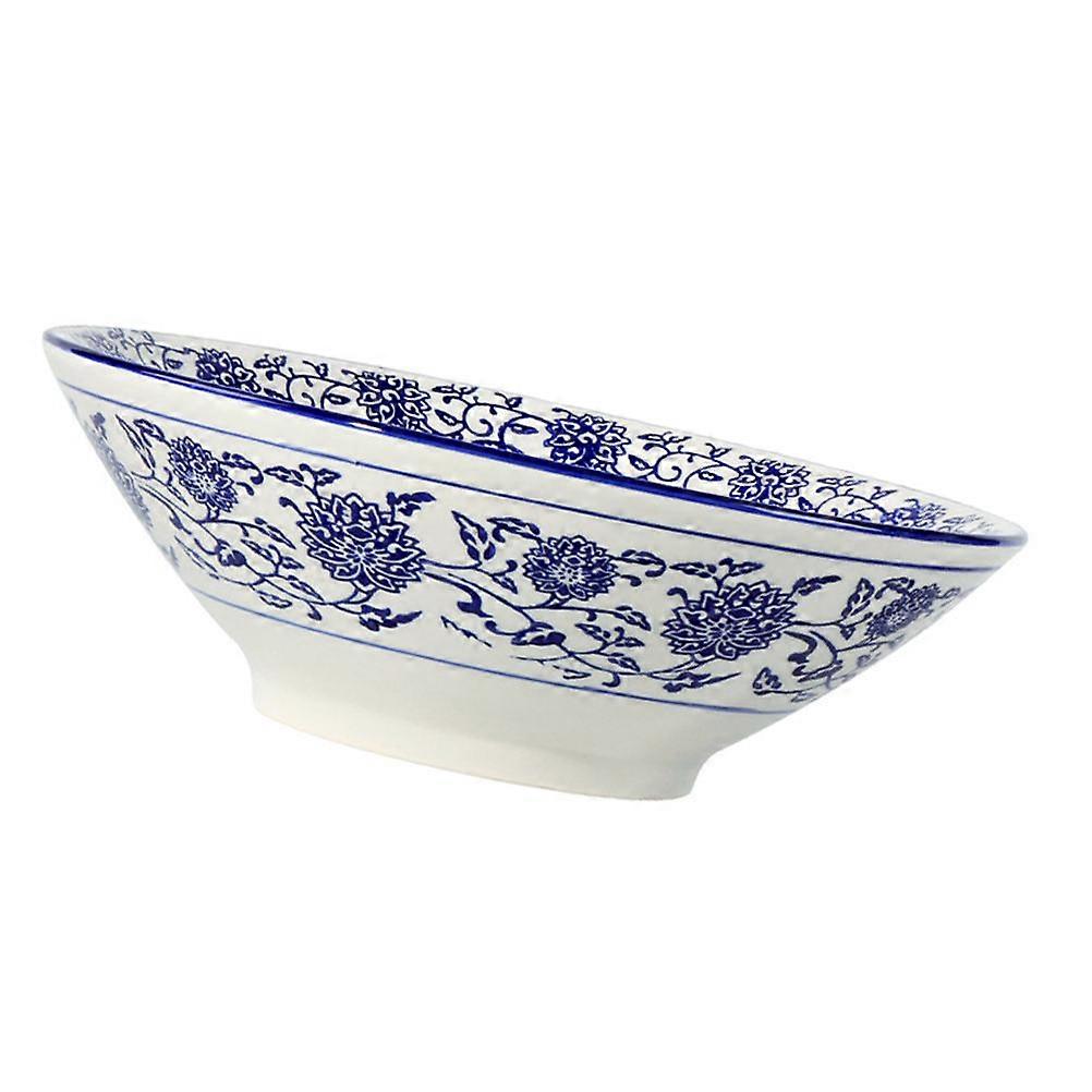 Ceramic Ramen Bowl Set of 2 Chinese Style Practical Cereal Salad Rice Bowls