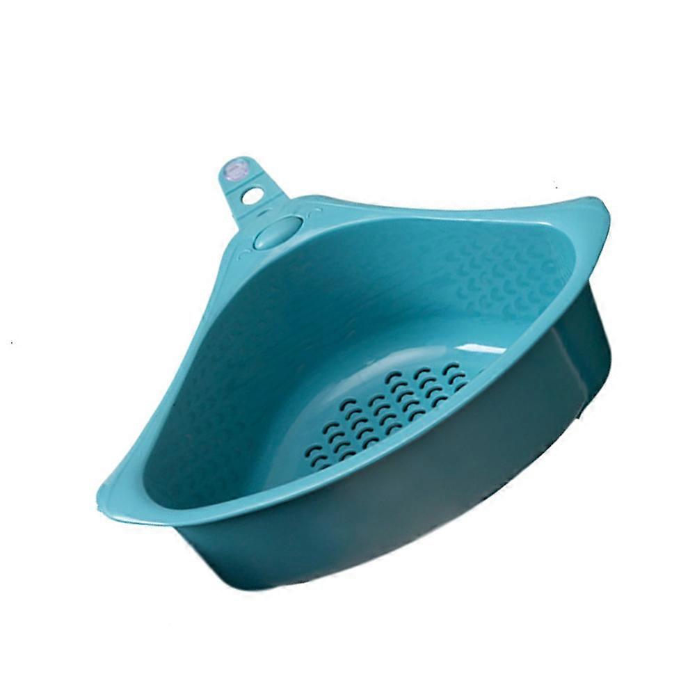 Kitchen Storage Sink Filter Shelf Triangular Corner Rack Plastic Water Drainage 10.2×6.3×3.6in Homeowners 1Pack