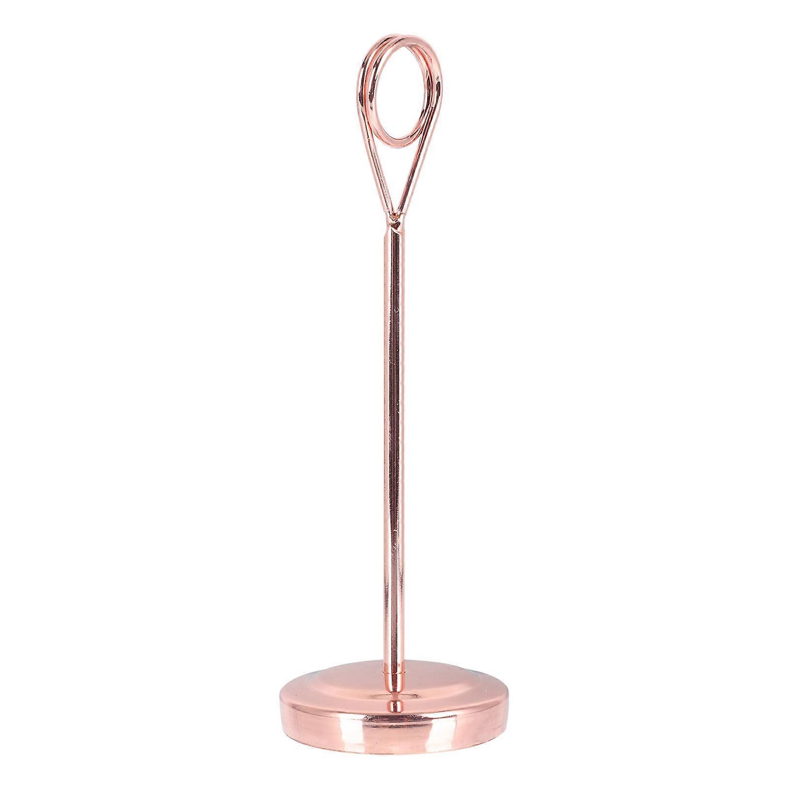 Table Sign Holders Round Base Note Display For Catering Service Events Rose Gold 1Pc