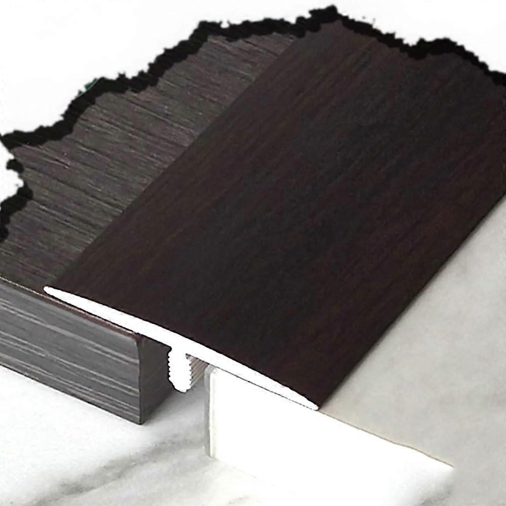 Transition strips for flooring, edge protection molding with wood grain (Black Walnut)