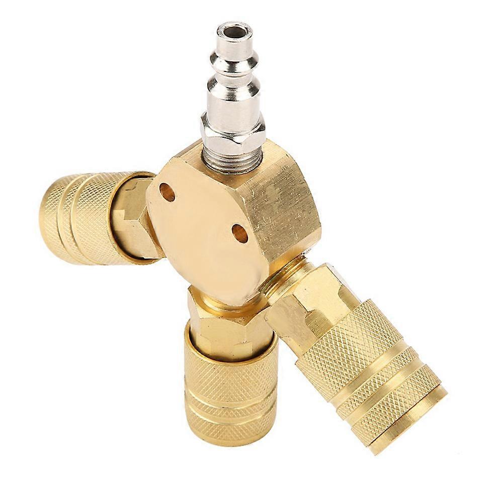 Golden Quick Connectors for Home Use Durable Metal Three Way and Double Way Connectors 1/4