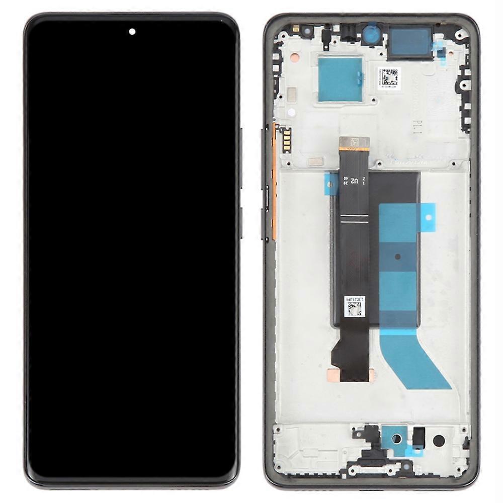 For Xiaomi Redmi Note 14 Pro+ 5G OEM Grade S AMOLED Screen and Digitizer Assembly + Frame (Without Logo) - Black