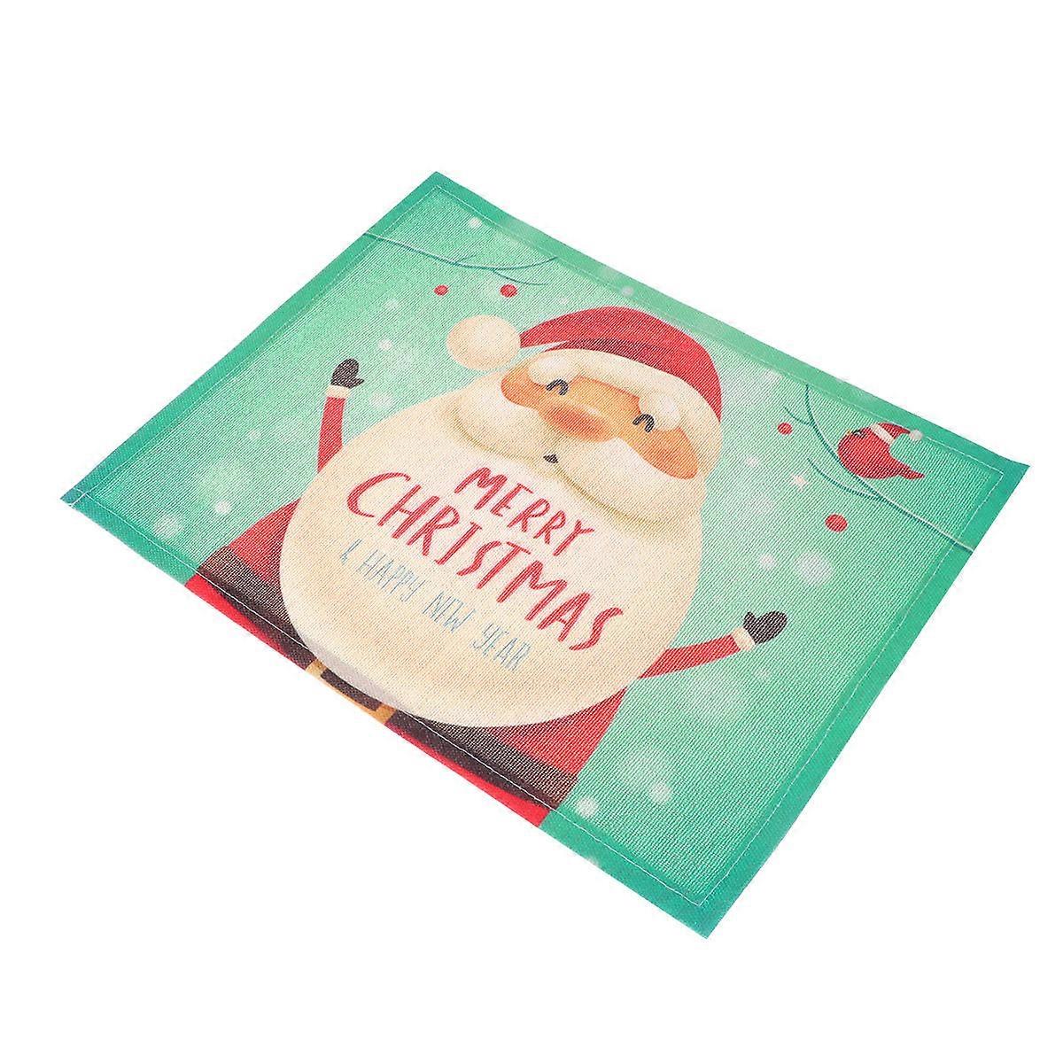 Table Placemats Protect from Scratches and Stains Christmas Decorations Linen Waterproof Polyester 1Pack
