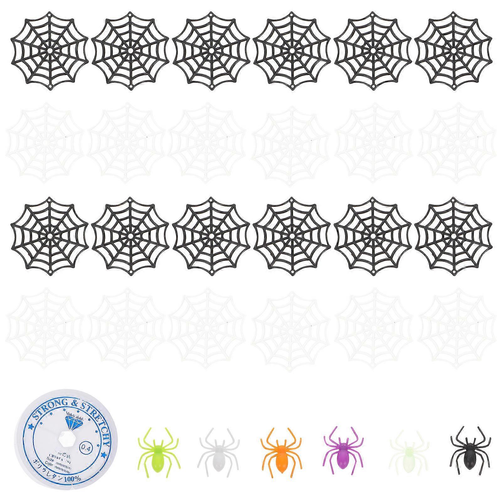 العناكب ديكور داخلي هالوين ديكور PE المواد هالوين حزب الديكور البند 5.5X5.5CM 1 مجموعة