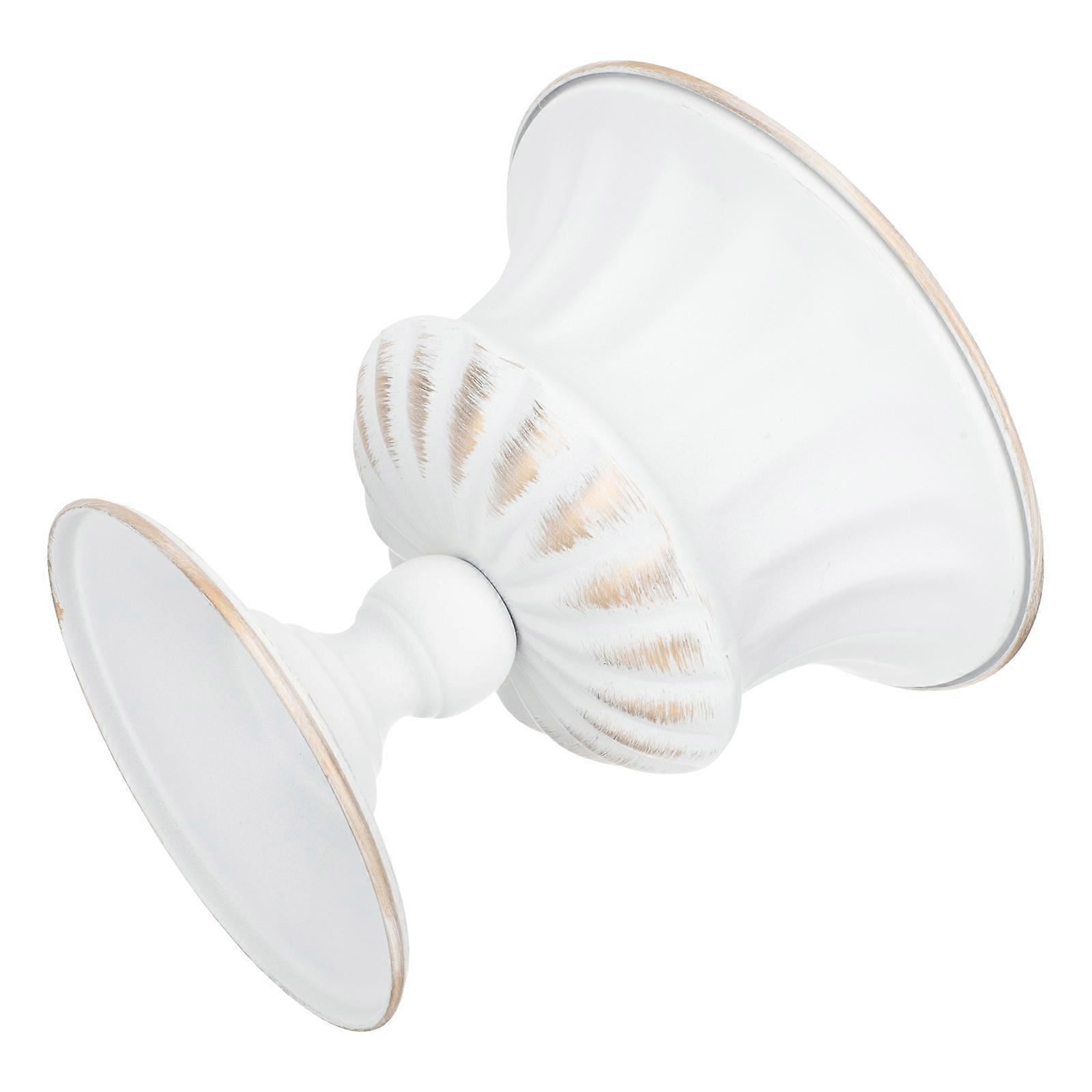 طاولة زهرة وعاء خمر نمط زارع ديكور المنزل الذهب الأبيض 15.5X15.5CM حاوية نبات الحديد 1 حزمة