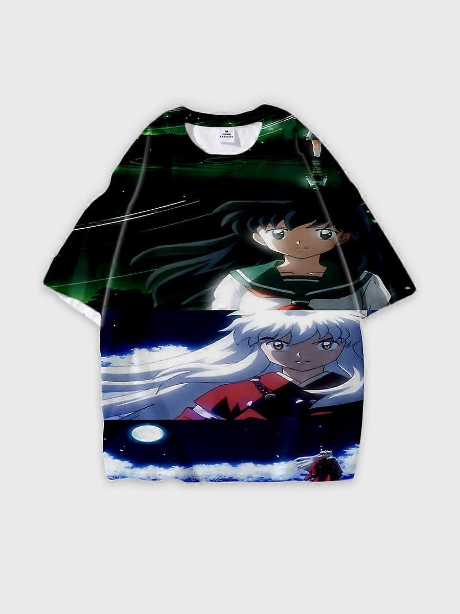 T-shirt round neck Role Pattern loose short sleeve D1279