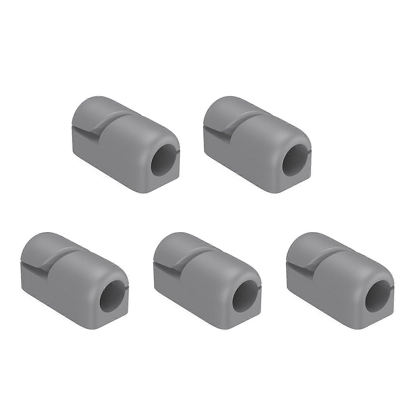 5 x Cable Organizer for Desk, Easy Open Wire Holder, Mobile Charging Cable Management, Gray CC01