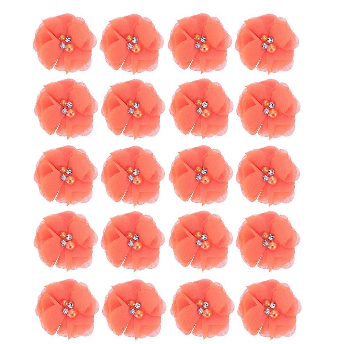 Flower Shaped Chiffon Hair Hoop Accessories For Different Situations Mini 20Pcs