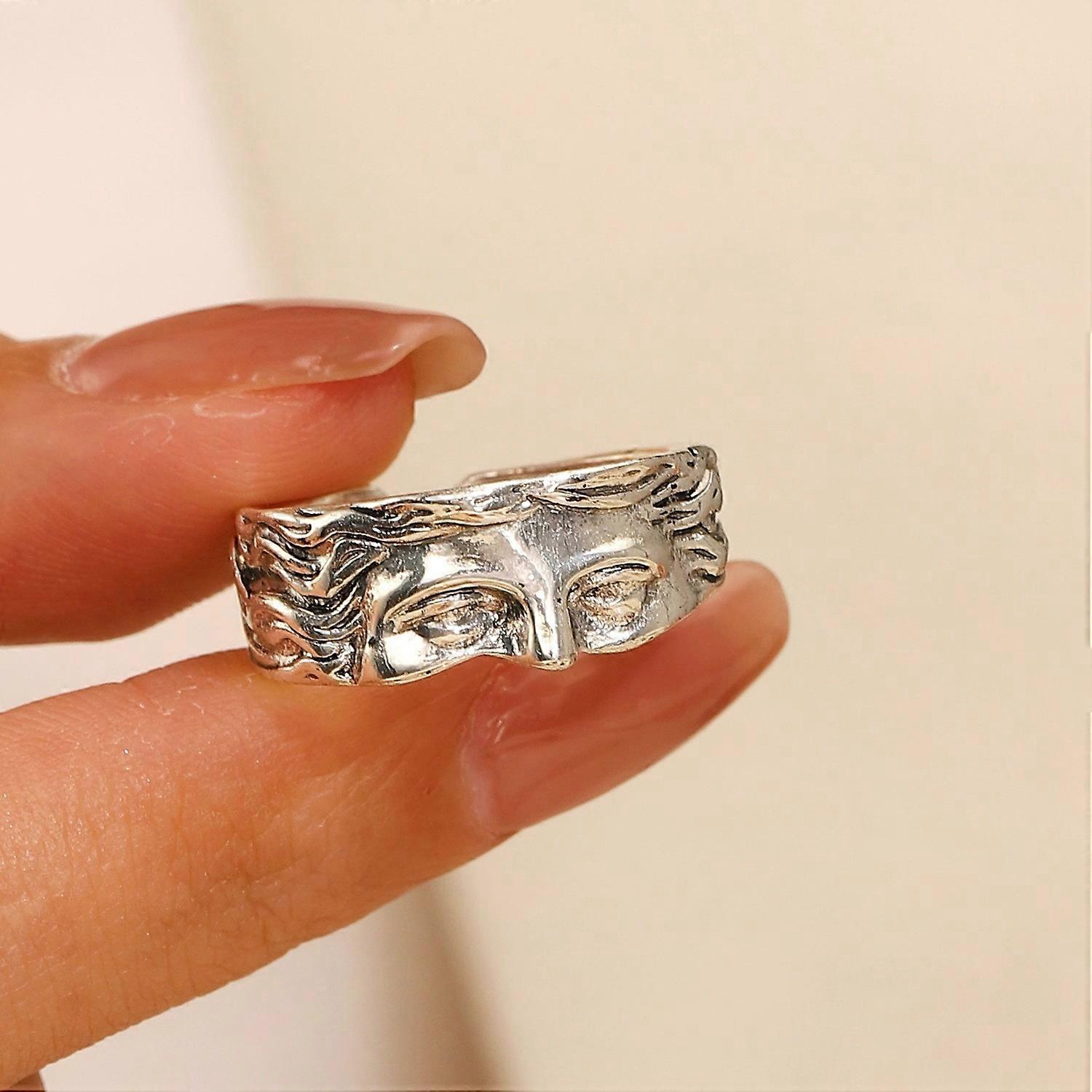 Adjustable Open Ring Women, Two-Hand Ring, Silver Gold Ring