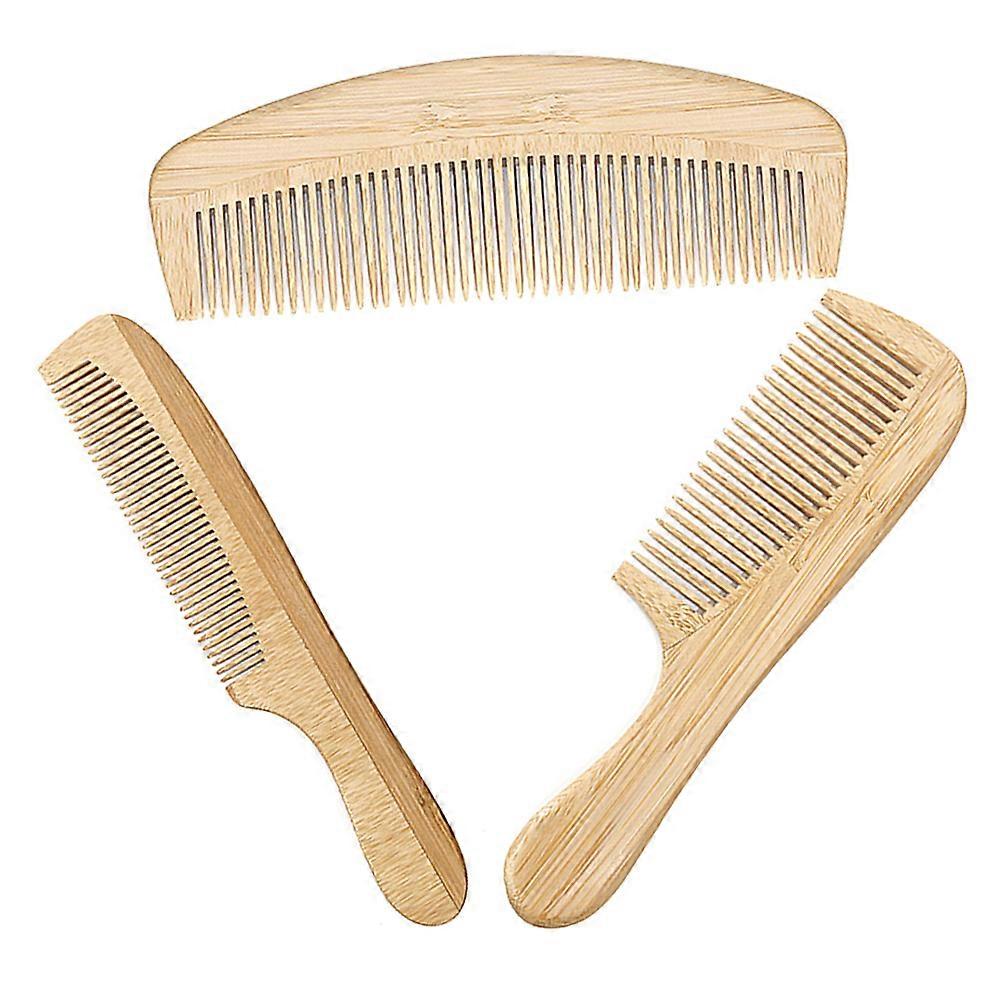 Multifunctional Comb Peach Bamboo Hair Styling Indoor Use 3Pcs
