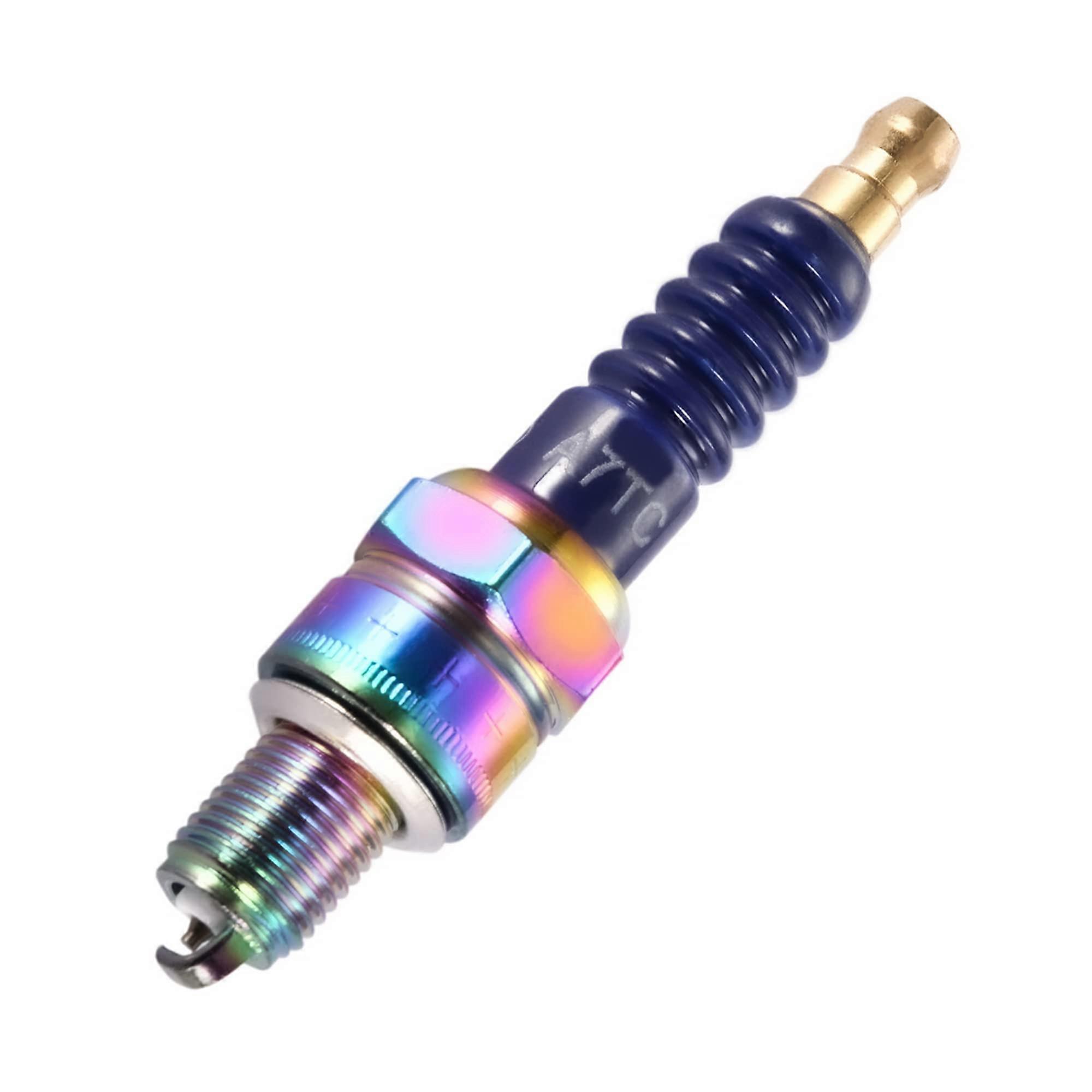 Spark Plug A7TC Replacement for 50cc 70cc 90cc 110cc ATV Moped Go Kart Scooter - Blue Color, High Performance, Durable Design