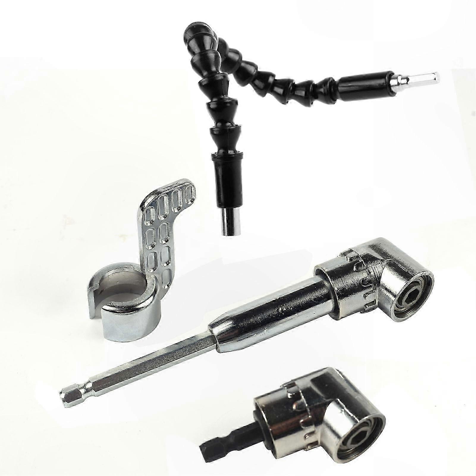 3-Piece Right Angle Drill Adapter Set, 105 Hex Bit Holder for Electric Screwdrivers