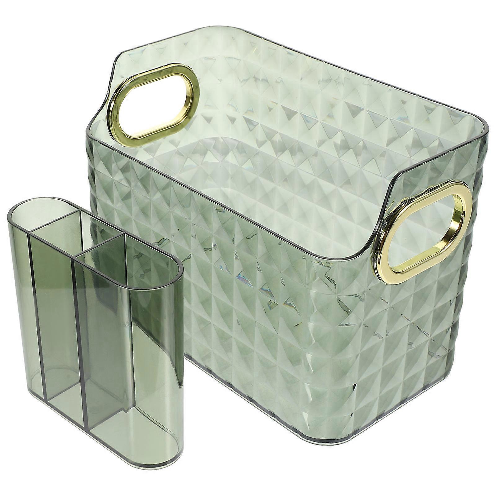 Practical Makeup Sundries Storage Box Desktop Organizer Large Cosmetics Tool Holder With Liner