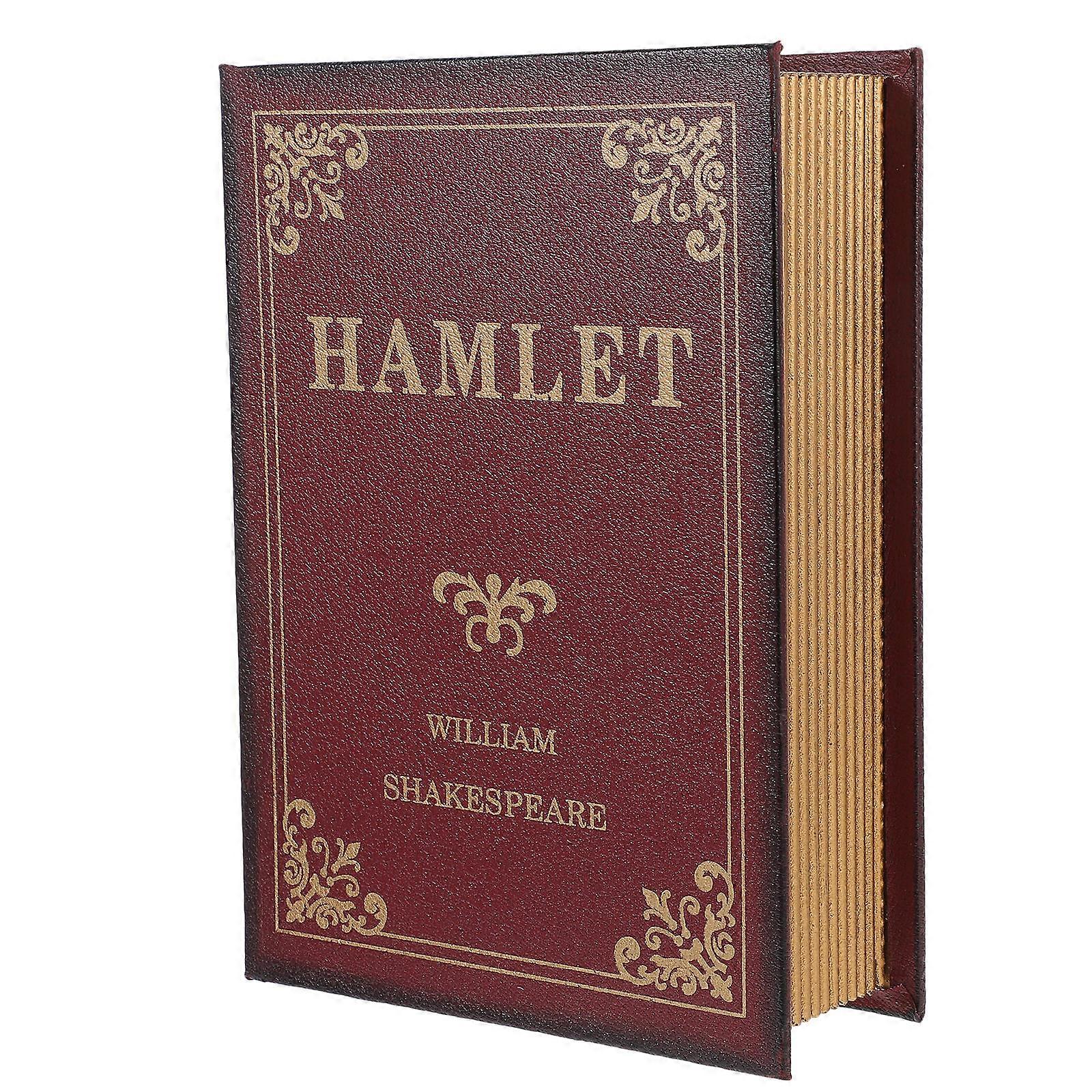 Faux Book Decoration Rectangular Decorative Book Organizer For Bookshelf And Coffee Table Light Brown Large 1Set