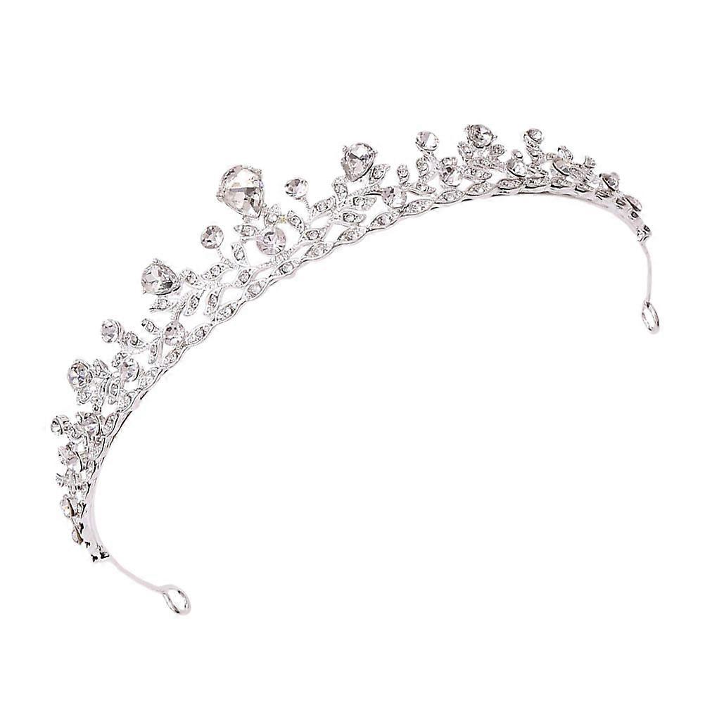 Bridal Style Alloy Tiara Crown Shape Headpiece For Special Occasion 14.2x11cm 1Pc