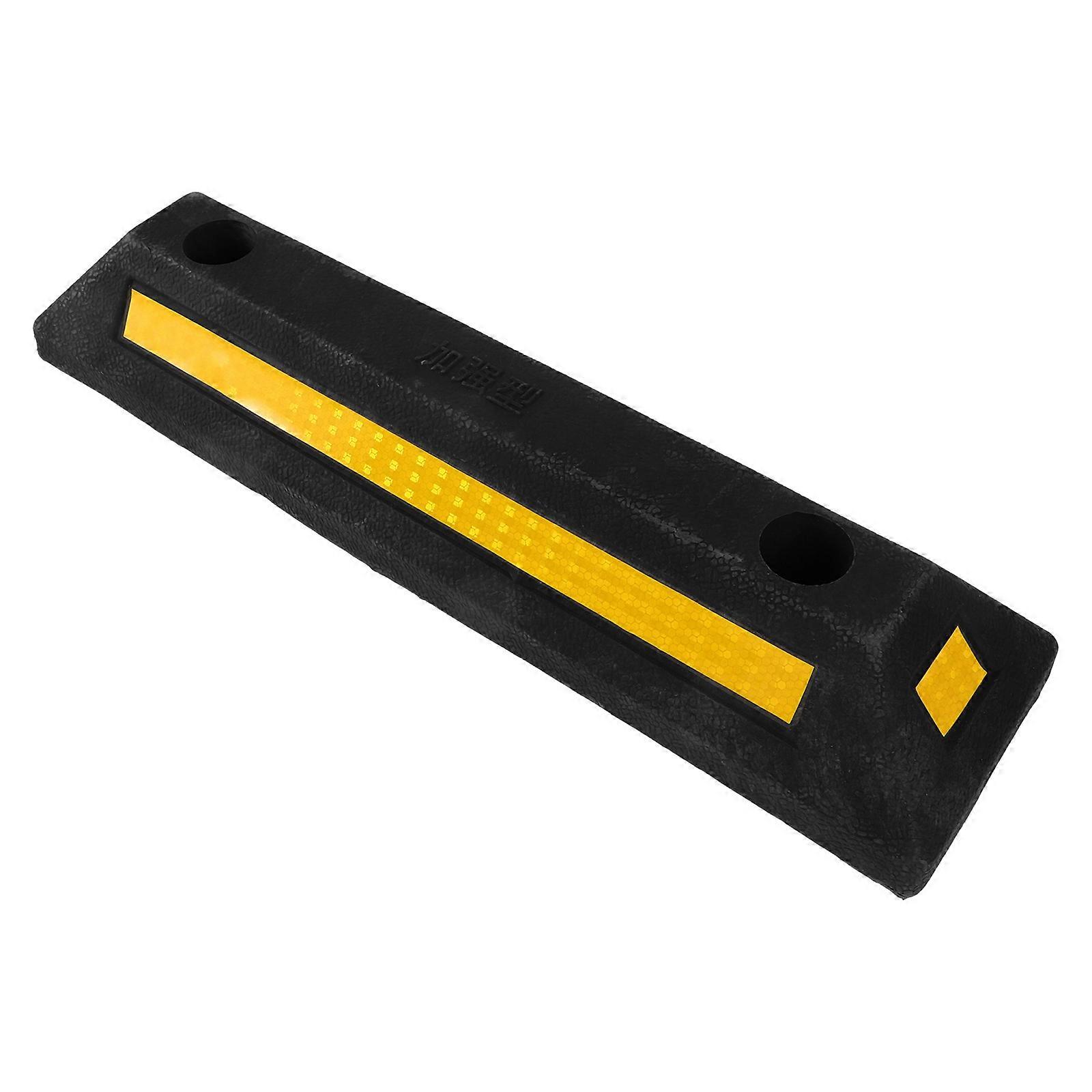 Wheel Stopper For Garage Parking Block Suitable For Car Owners And Drivers Made Of Rubber Featuring Vehicle Positioning Design 1Set