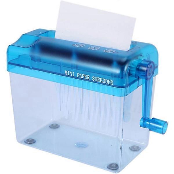 Portable Hand Shredder A6 Paper Shredder Manual Paper Shredder Mini Paper Cutting Machine with 1.5L Basket Office