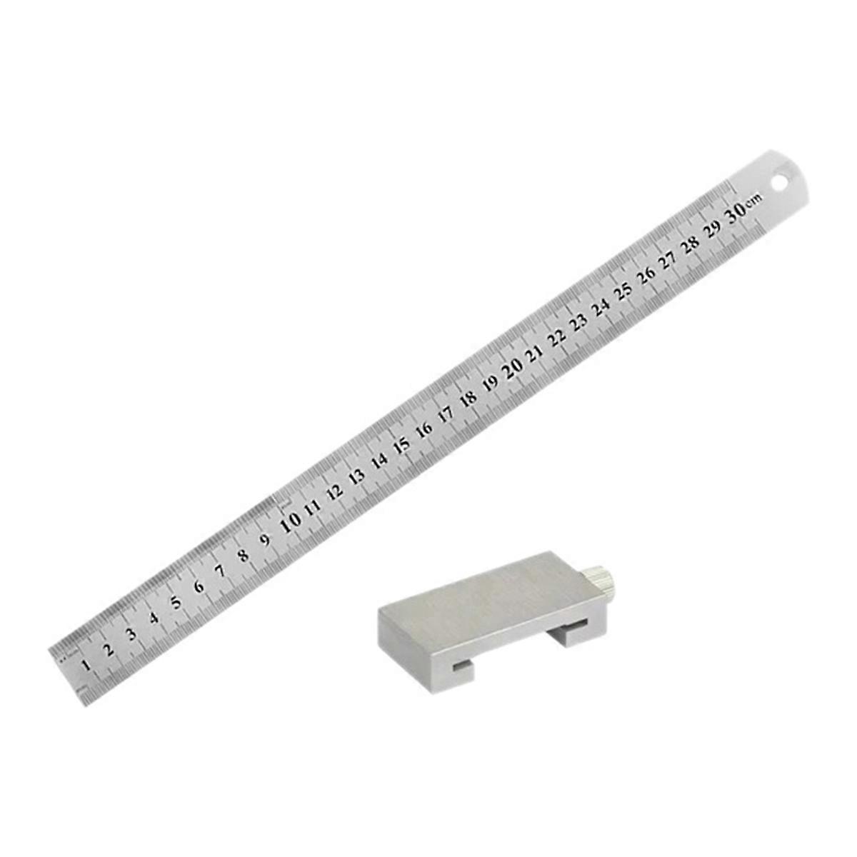 Woodworking Tools Steel Ruler Positioning Limit Block Measuring 300mm