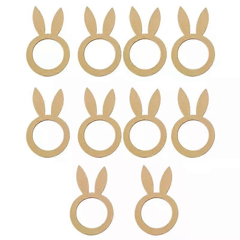 Bunny Ears Napkin Ring, 10 Pack Happy Easter Home Table Decorations Napkin Buckle