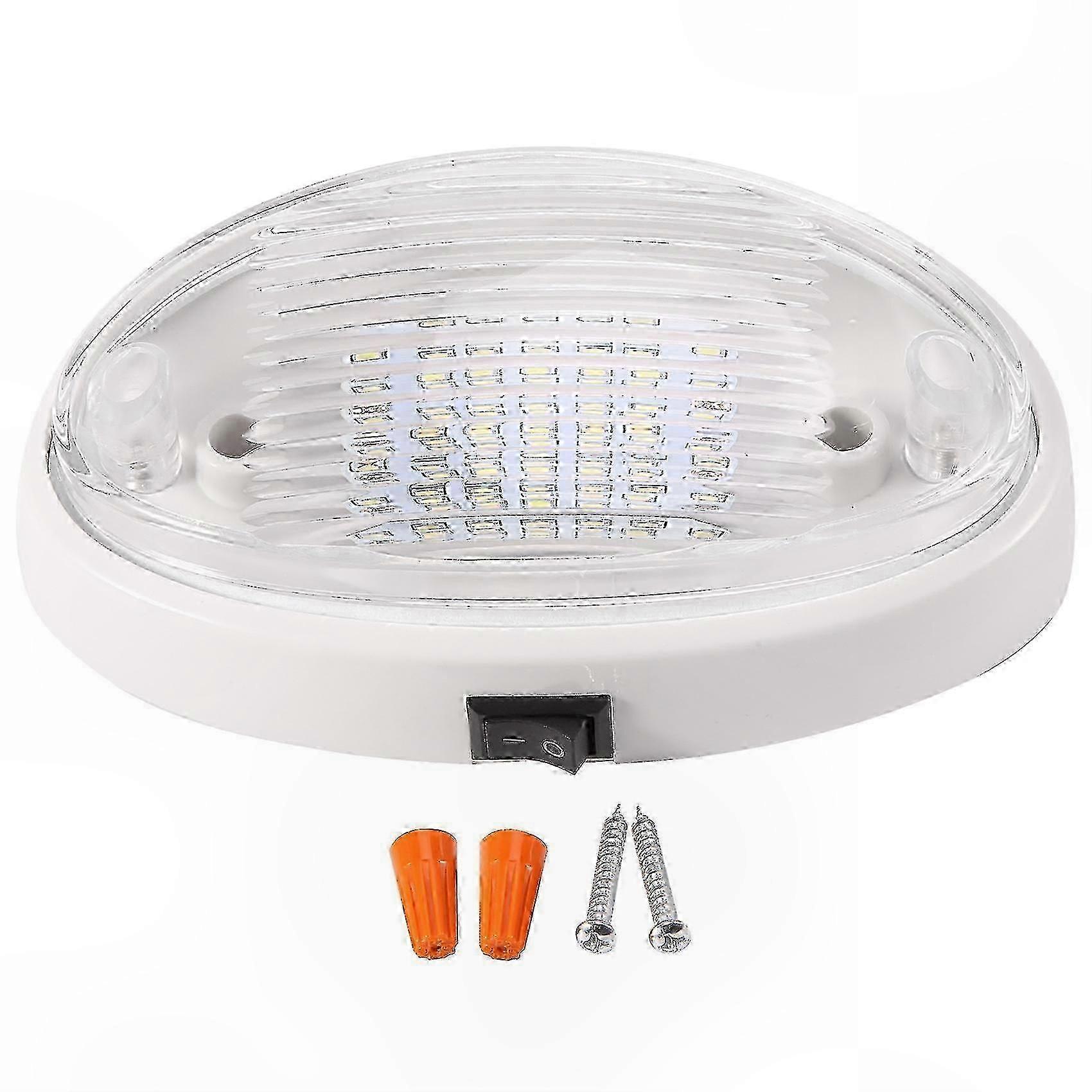 White LED Light with Switch for Caravan Awning Tunnel Boot Motorhome Boat 12V