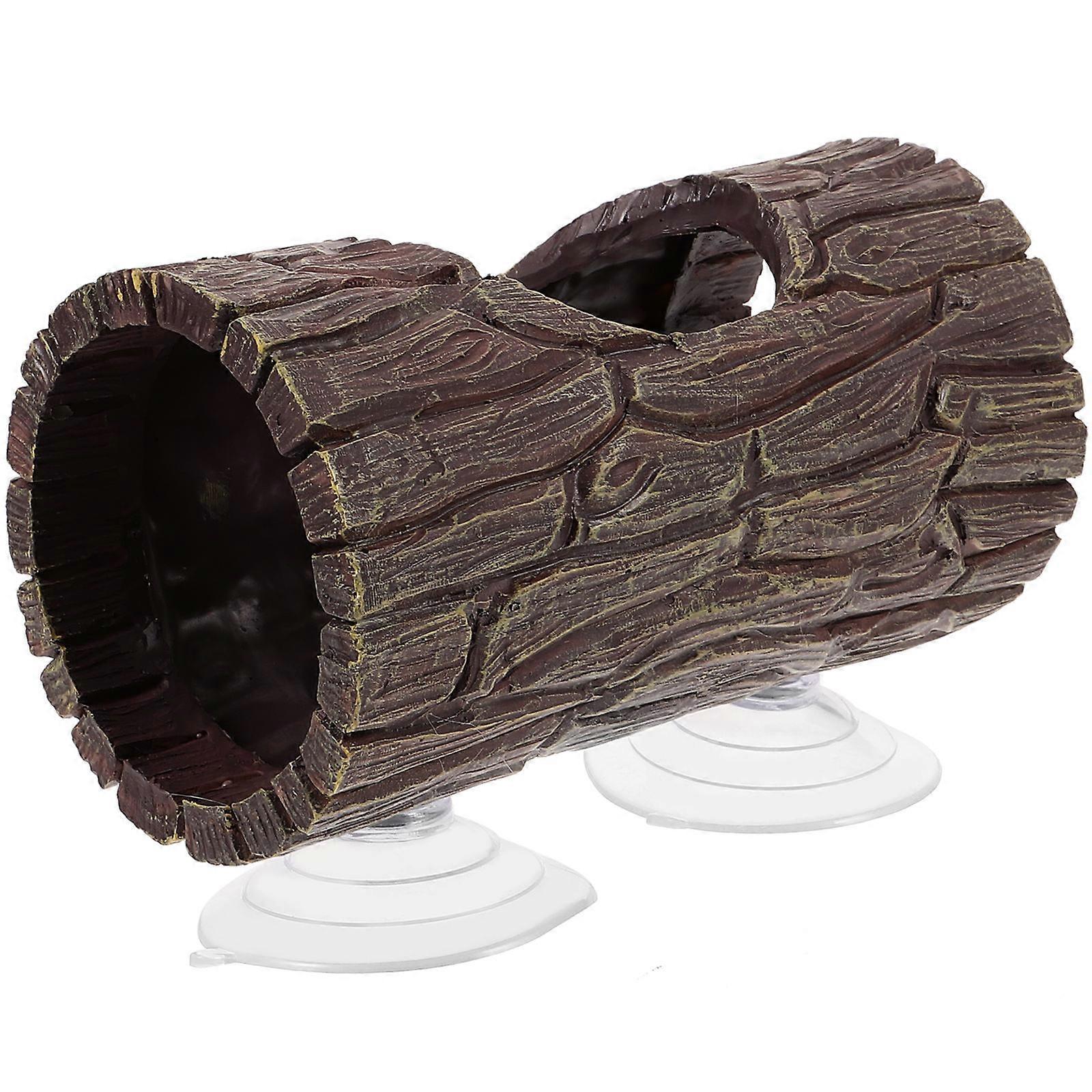 Brown Resin Artificial Tree Trunk for Decor Lifelike Simulation Perfect for Aquarium .8 Inches