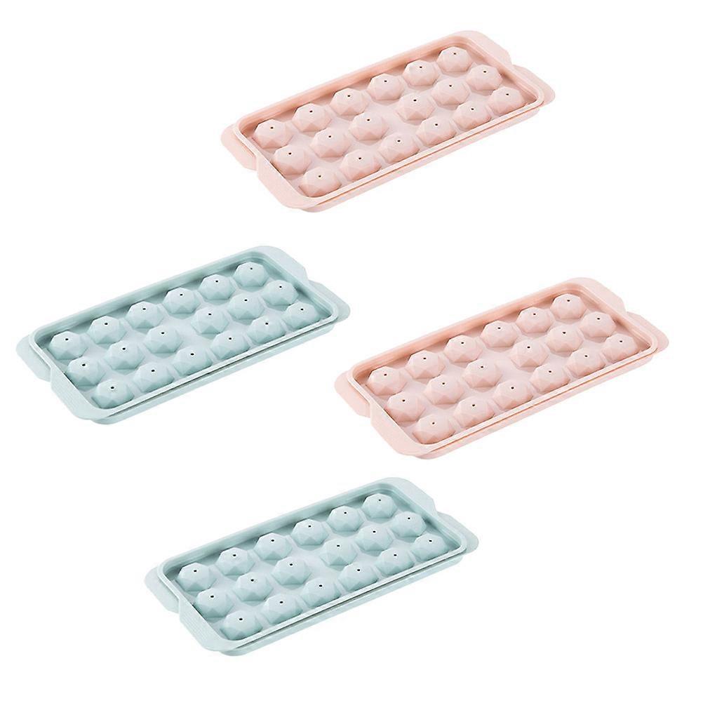 4pcs Ice Cube Trays Plastic Ice Making Molds for Household Use