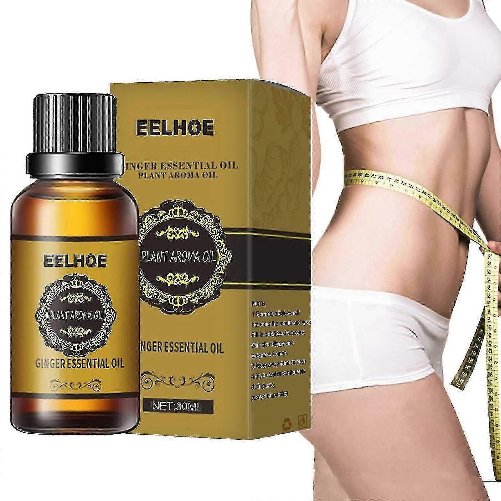 3x Belly Drainage Ginger Oil,slimming Tummy Ginger Oil,100% Pure Natural