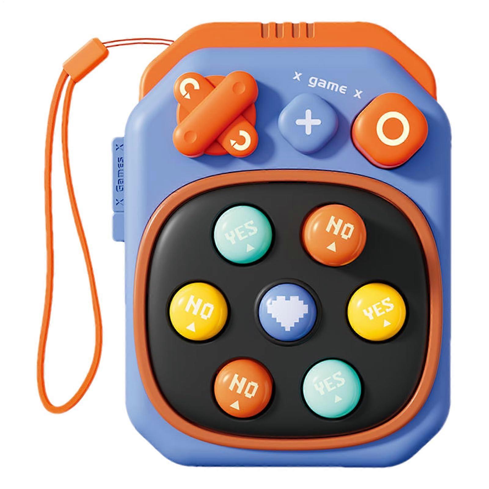 Quick Push Game, Fast Push Puzzle Game Console Sensory Toy for Kids Teens Adults, Travel Activity for Stress Relief, Educational Toy Blue