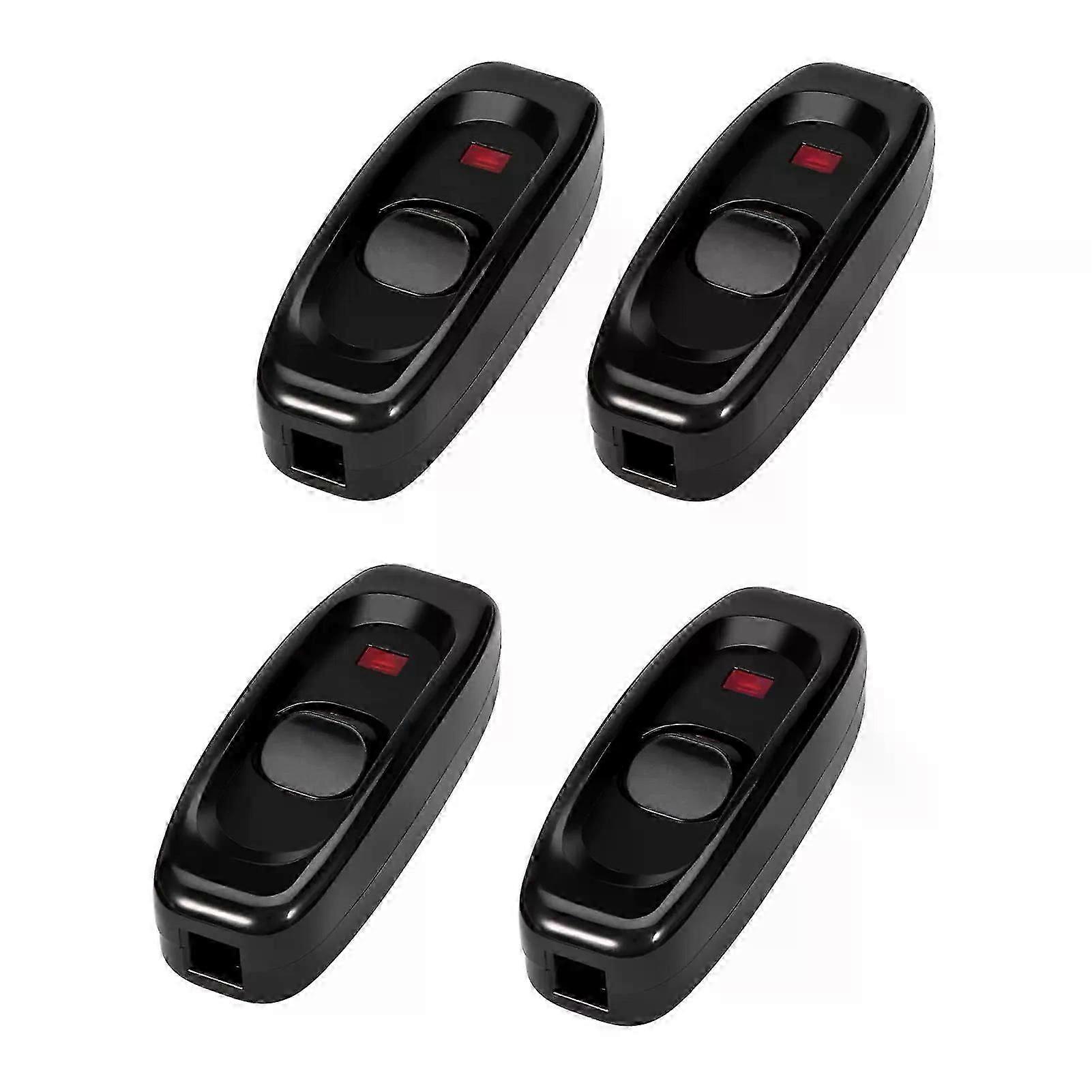 Exquisite 4pcs Appliance Switch AC 250V 10A Inline Foot Cord Switch ON/OFF Rocker Switch Feed-Through Table Desk Lamp Cord Cable Switch