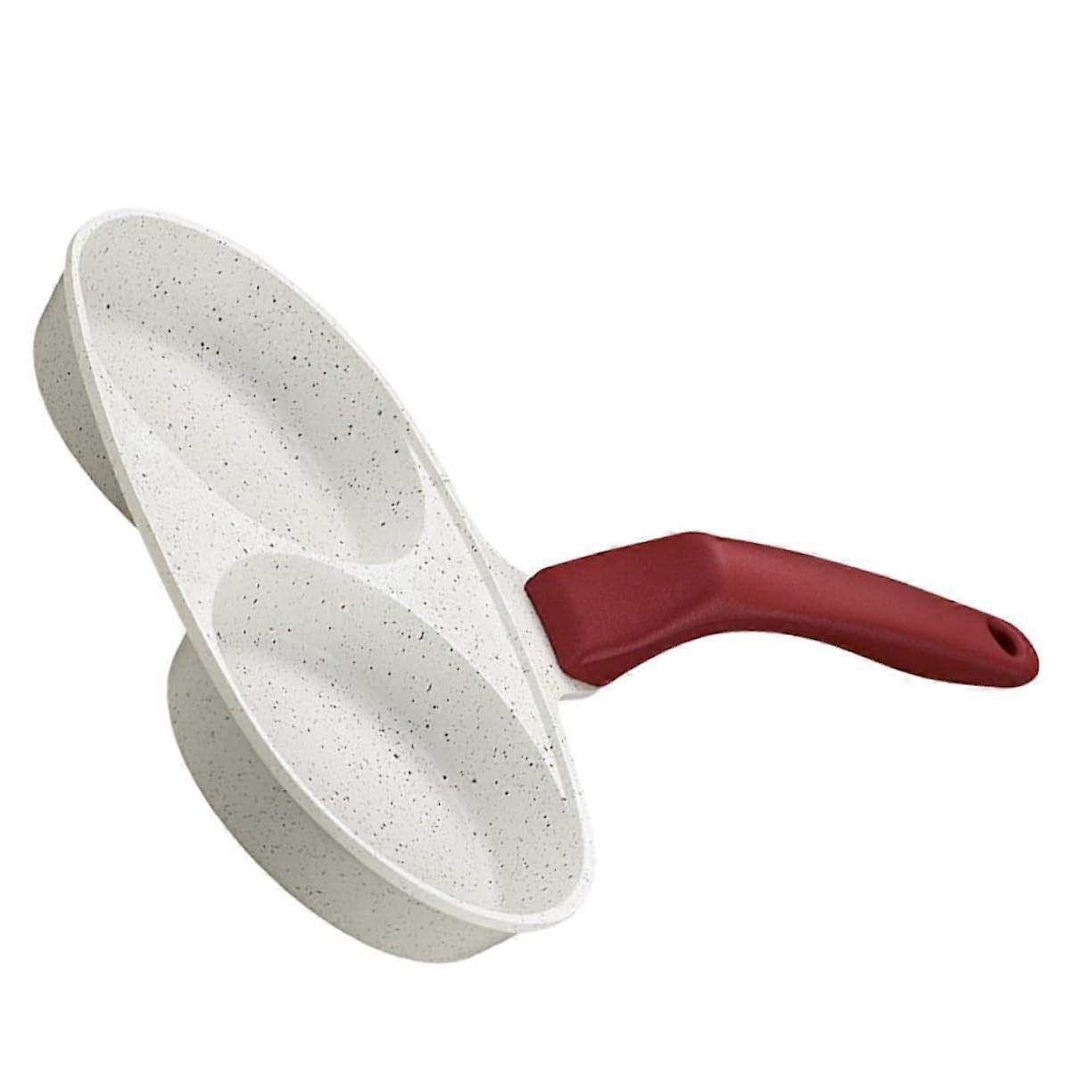 2-Cup Induction Hob Frying Pan Non-Stick Egg Skillet with Easy Clean Surface for Safe Cooking and Omelettes