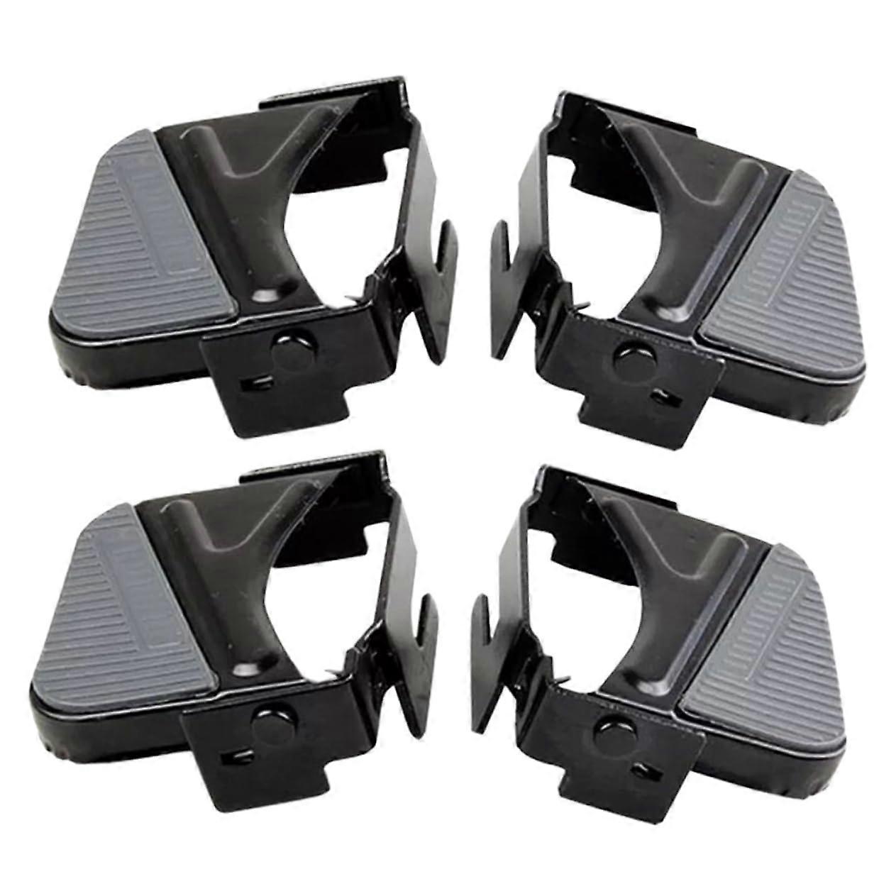2 Sets Carbon Steel Pegs for Mountain Bike Pedals Sturdy and Foldable Safety Accessories for Slip Design Suitable for Various Bicycles Black