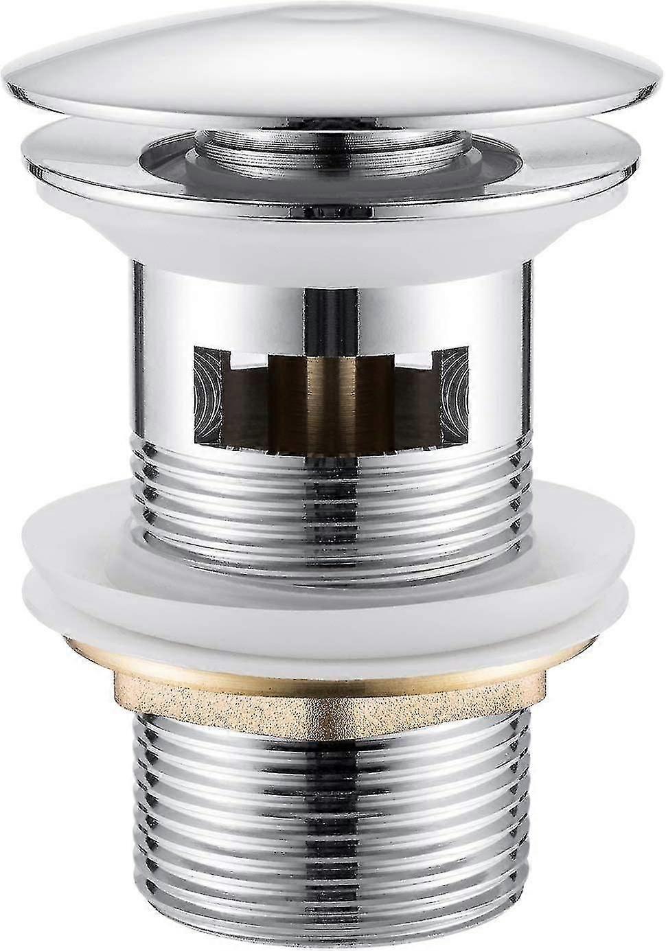 Universal Waste Plug For Washbasin And Sink Brass Pop-up Chrome Drain Plug - Without Overflow