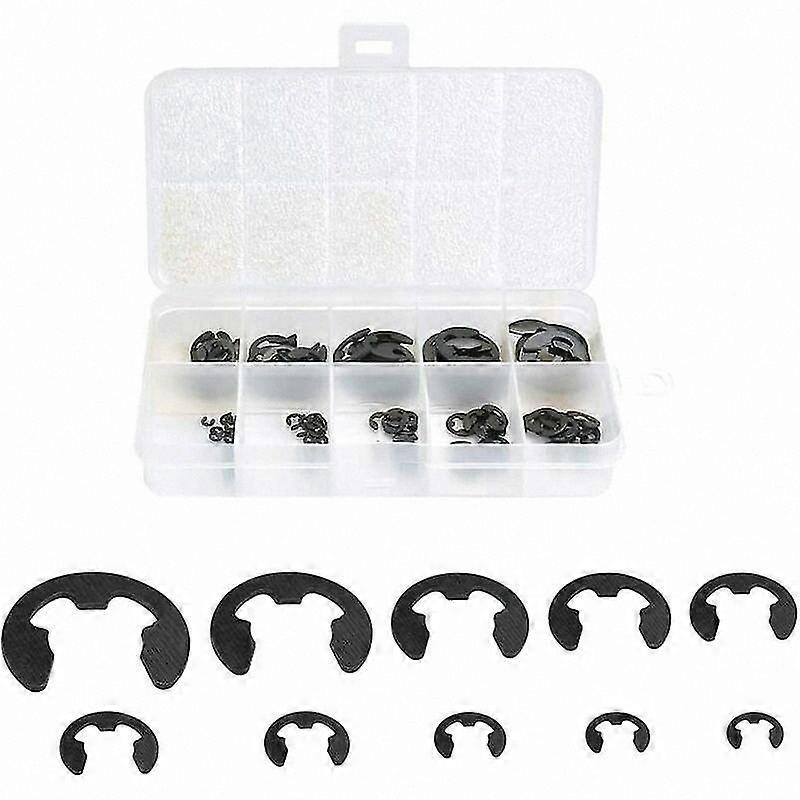 120 Pieces Stainless Steel Circlip Assortment Kit - Internal & External Retaining Rings, 10 Sizes for M1.5 M2 Applications