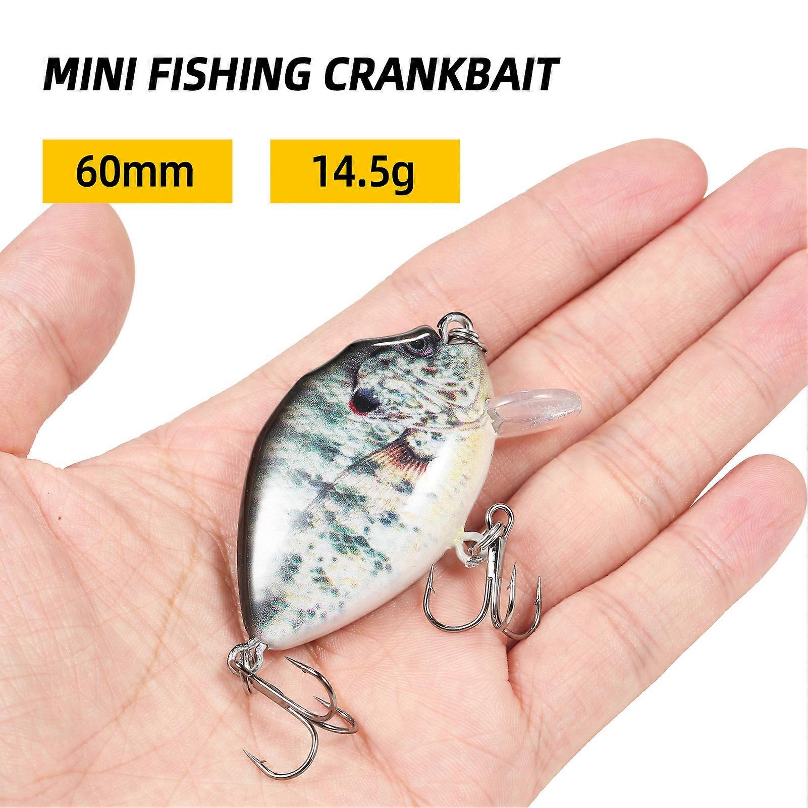 Mini Crankbait Lure 60mm 14.5g Σκληρό Δόλωμα με 3D Μάτια &; Γάντζους