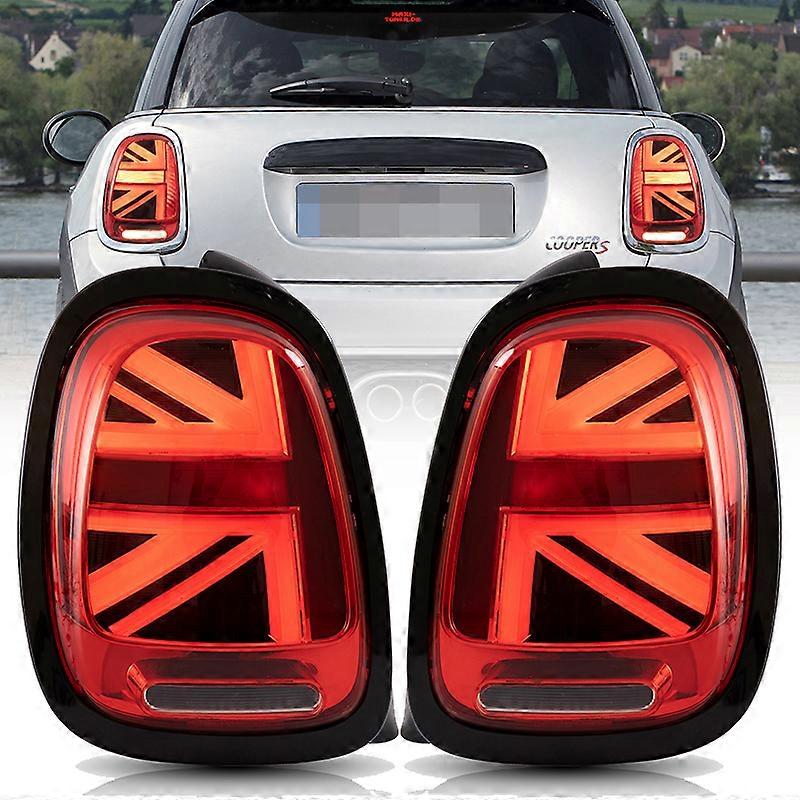 Quality  Pair LED Tail Lights For Mini Cooper F55 F56 F57 2014-2019 UNION JACK LCI Red Rear Tail Lamp with Brake Reverse Turn Signal
