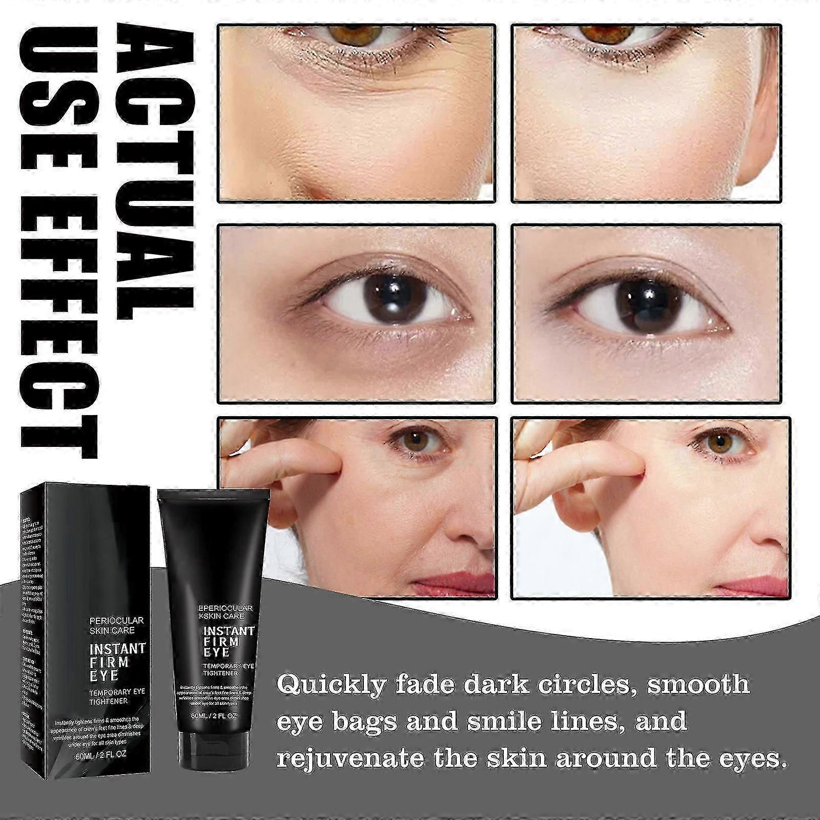 Instant Eye Tightener Eye Cream, קרם עיניים אנטי אייג'ינג להפחתת עיגולים כהים ונפיחות, קרם עיניים מוצק זמני להפחתת שקיות עיניים